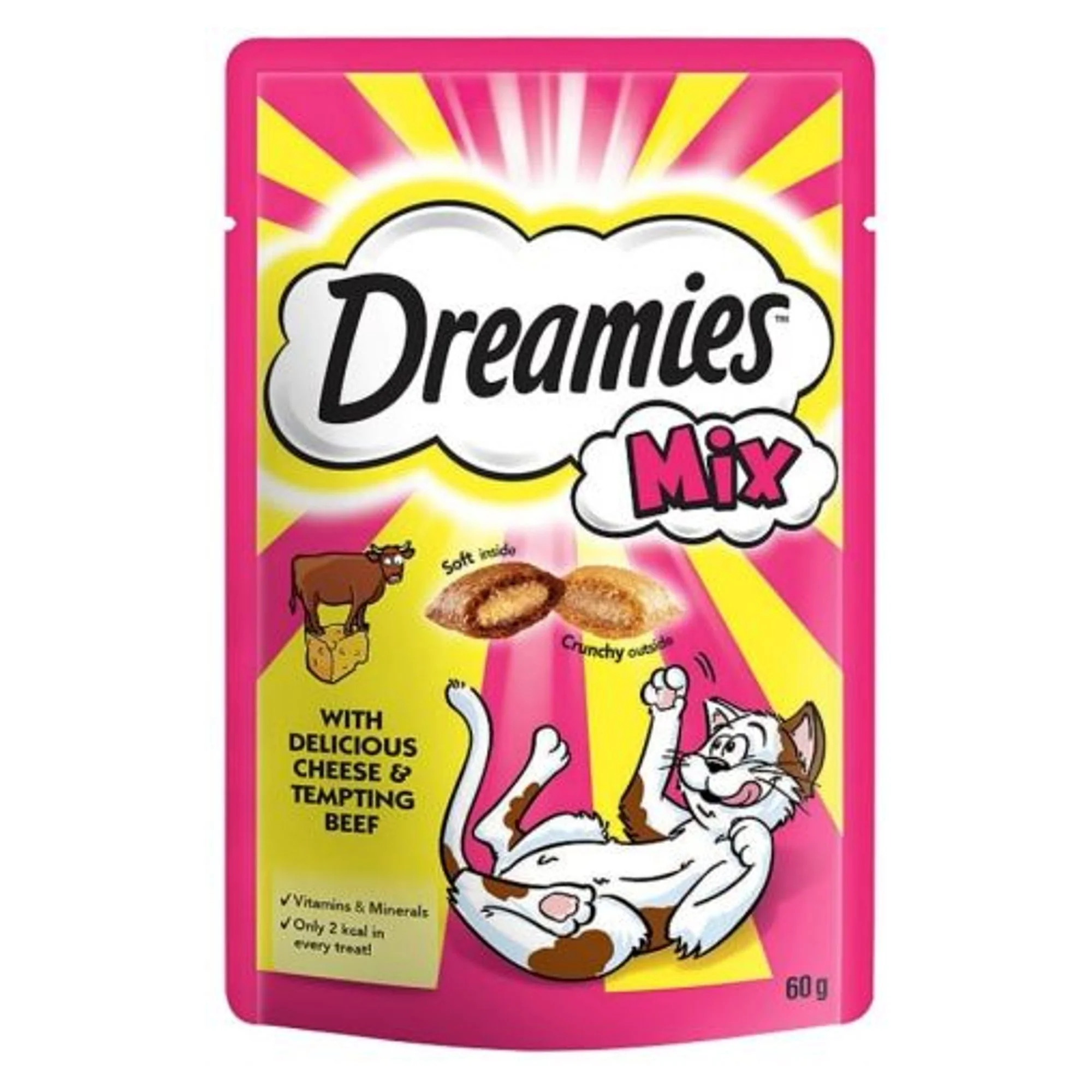 Dreamies Sığır ve Peynir Dolgulu Yetişkin Kedi Ödül Maması 60 G