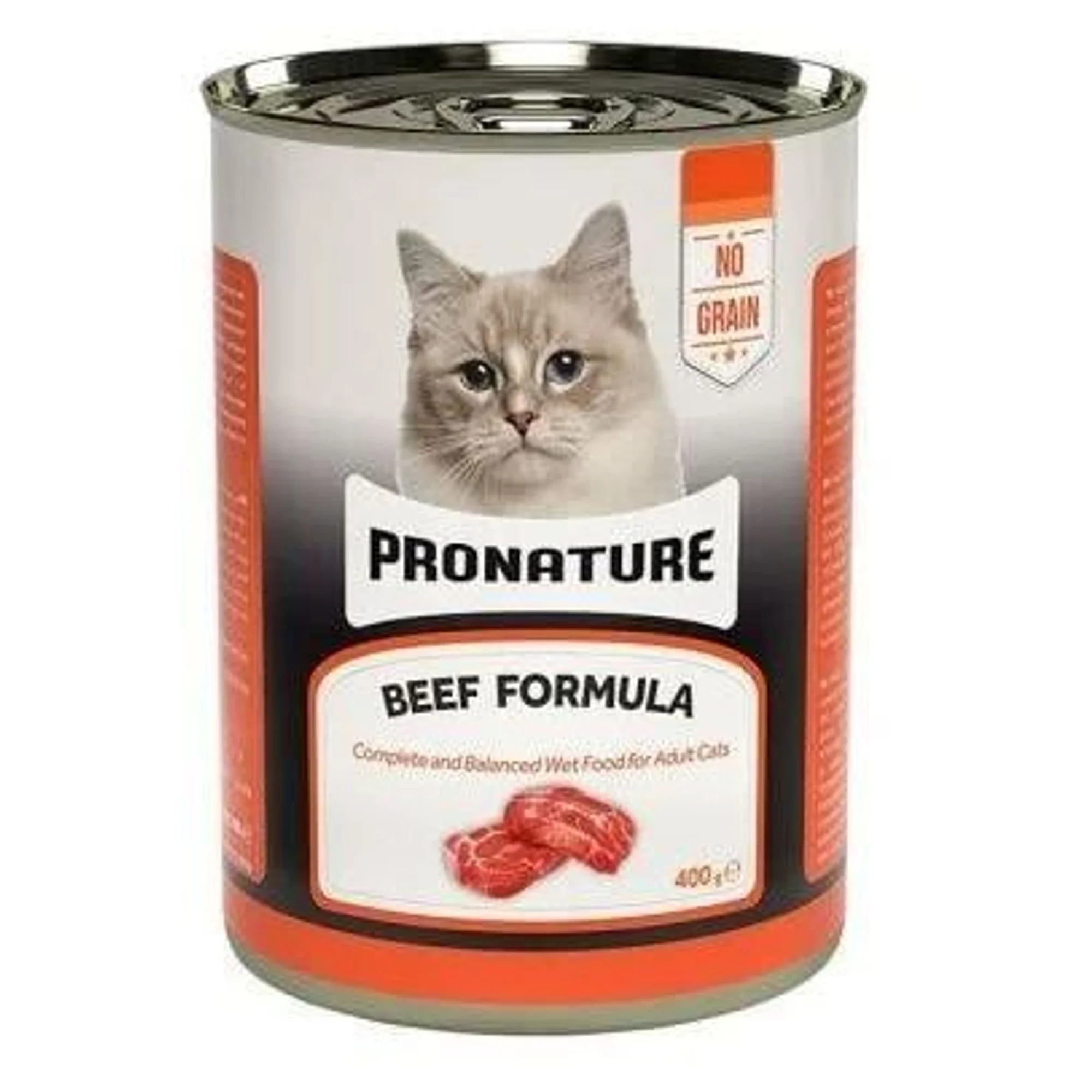 Pronature Tahılsız Yetişkin Yaş Kedi Maması (Adult) Ezme Sığır Etli 400G