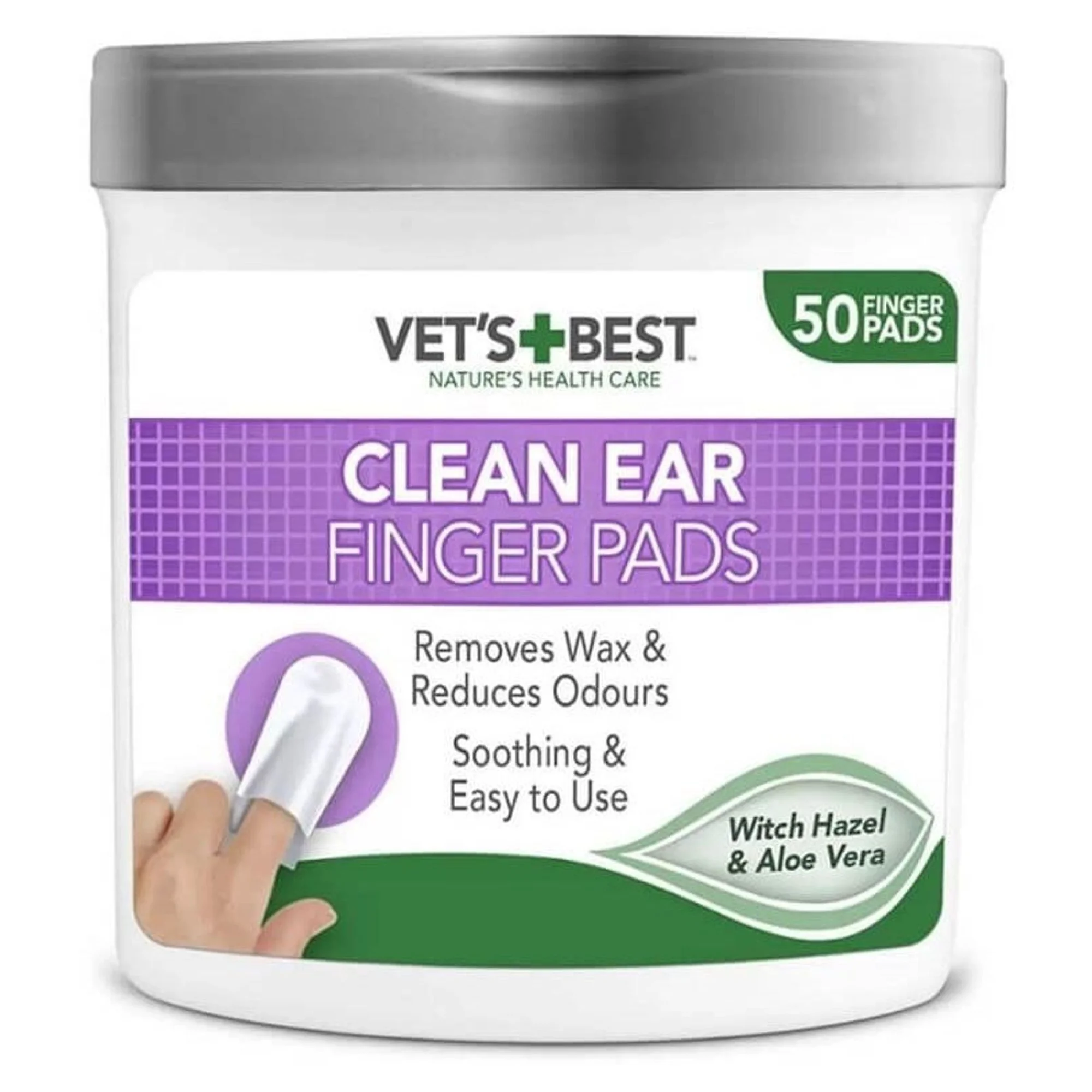 Vet's Best Vet's Best Kulak Temizleme Parmak Pedi Köpek ve Kedi Bakım Ürünü 50 Adet