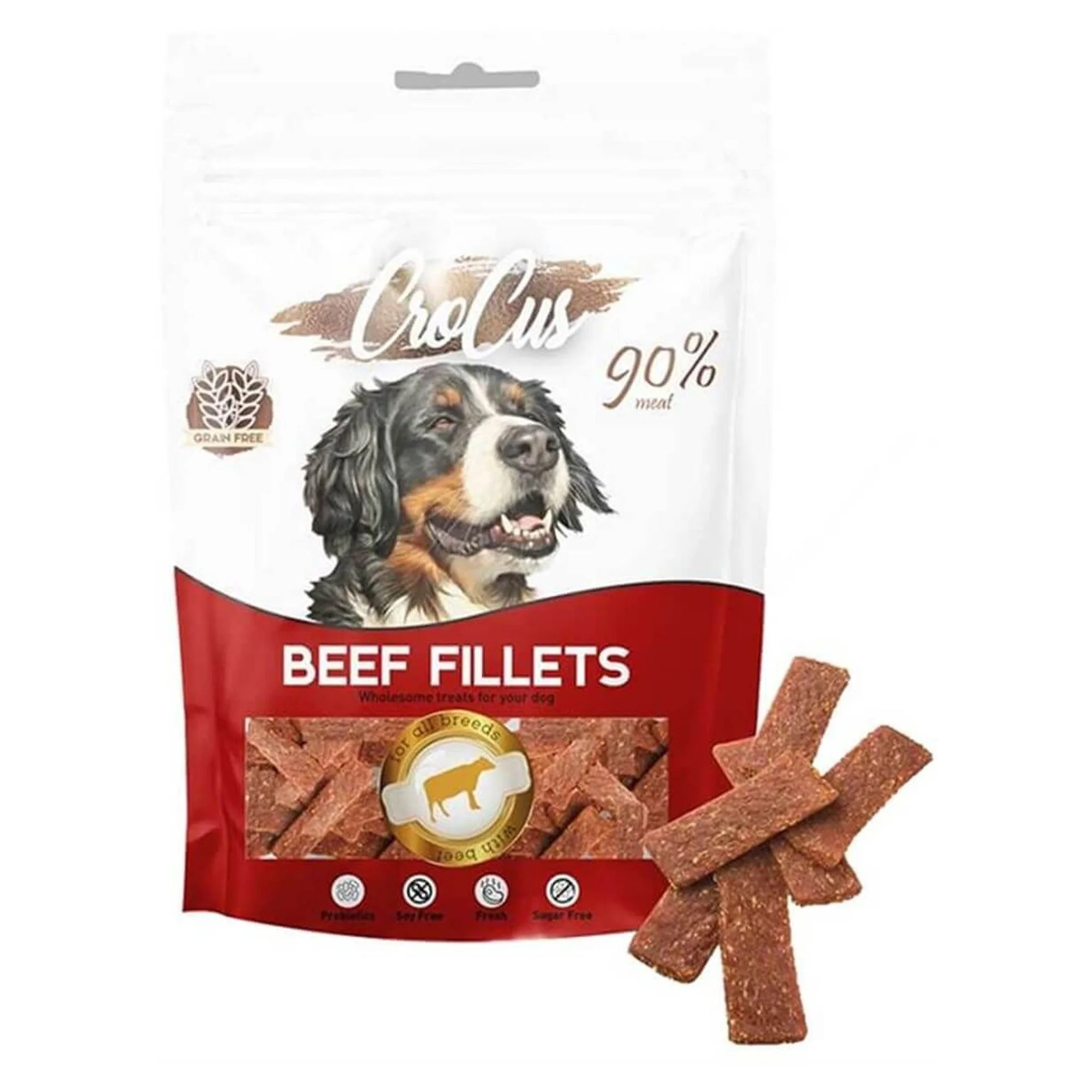 Crocus Beef Fillets Tahılsız Biftek Etli Köpek Ödülü 80 G
