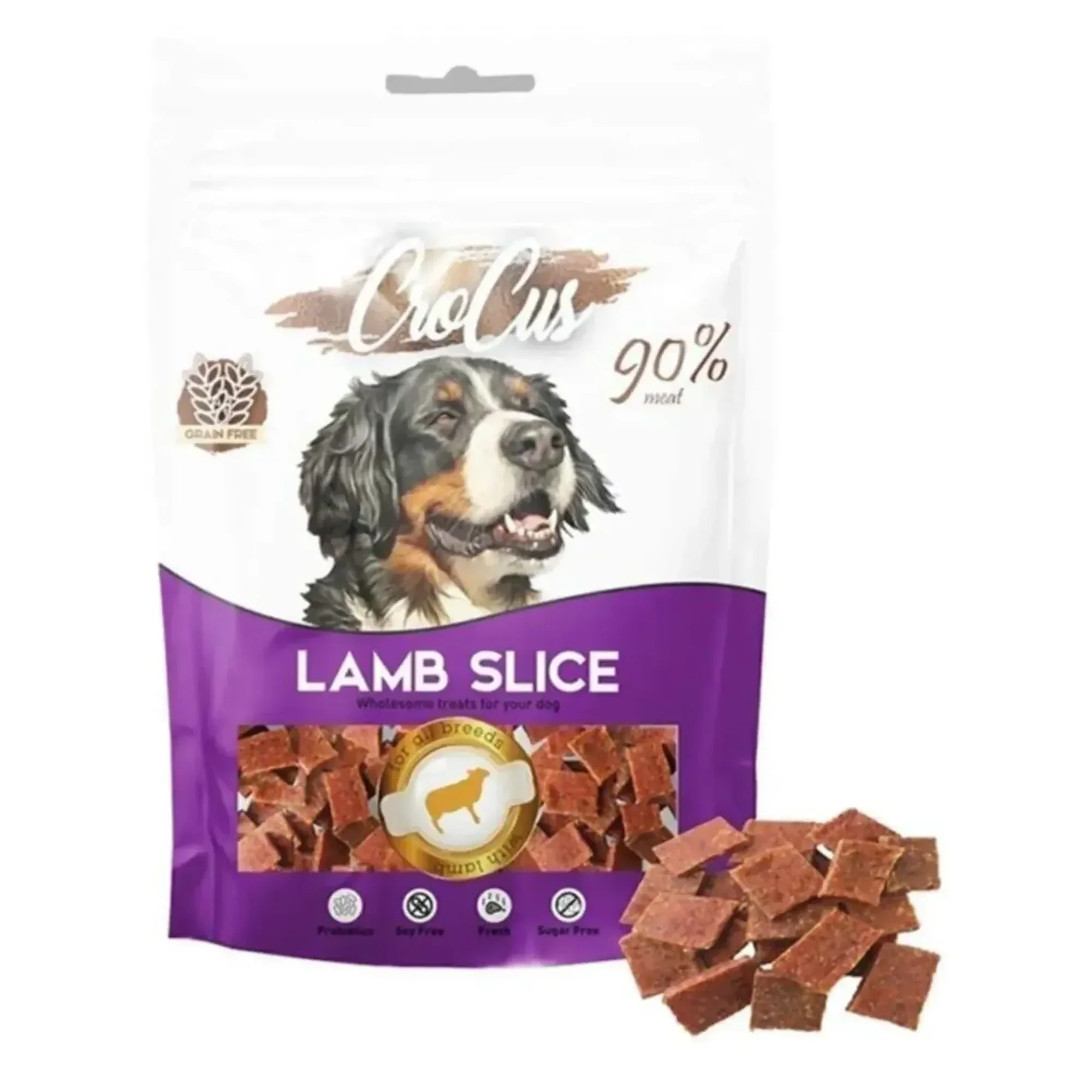 Crocus Lamb Slice Tahılsız Kuzu Etli Köpek Ödülü 80 G