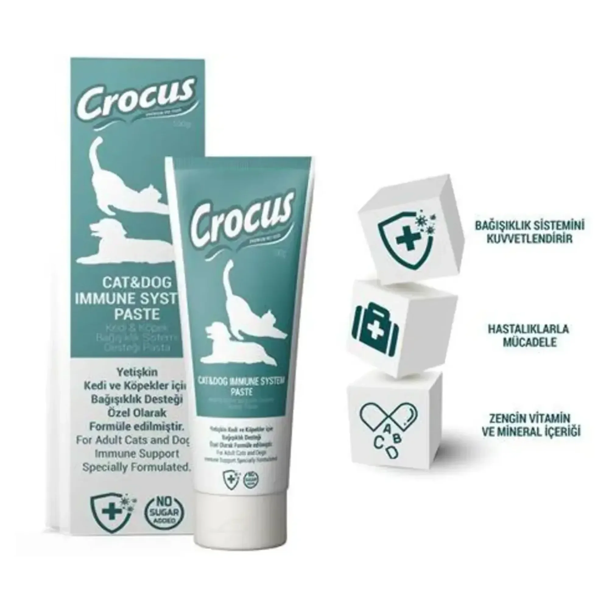 Crocus Bağışıklık Sistemini Destekleyici Kedi ve Köpek Macunu 100 G