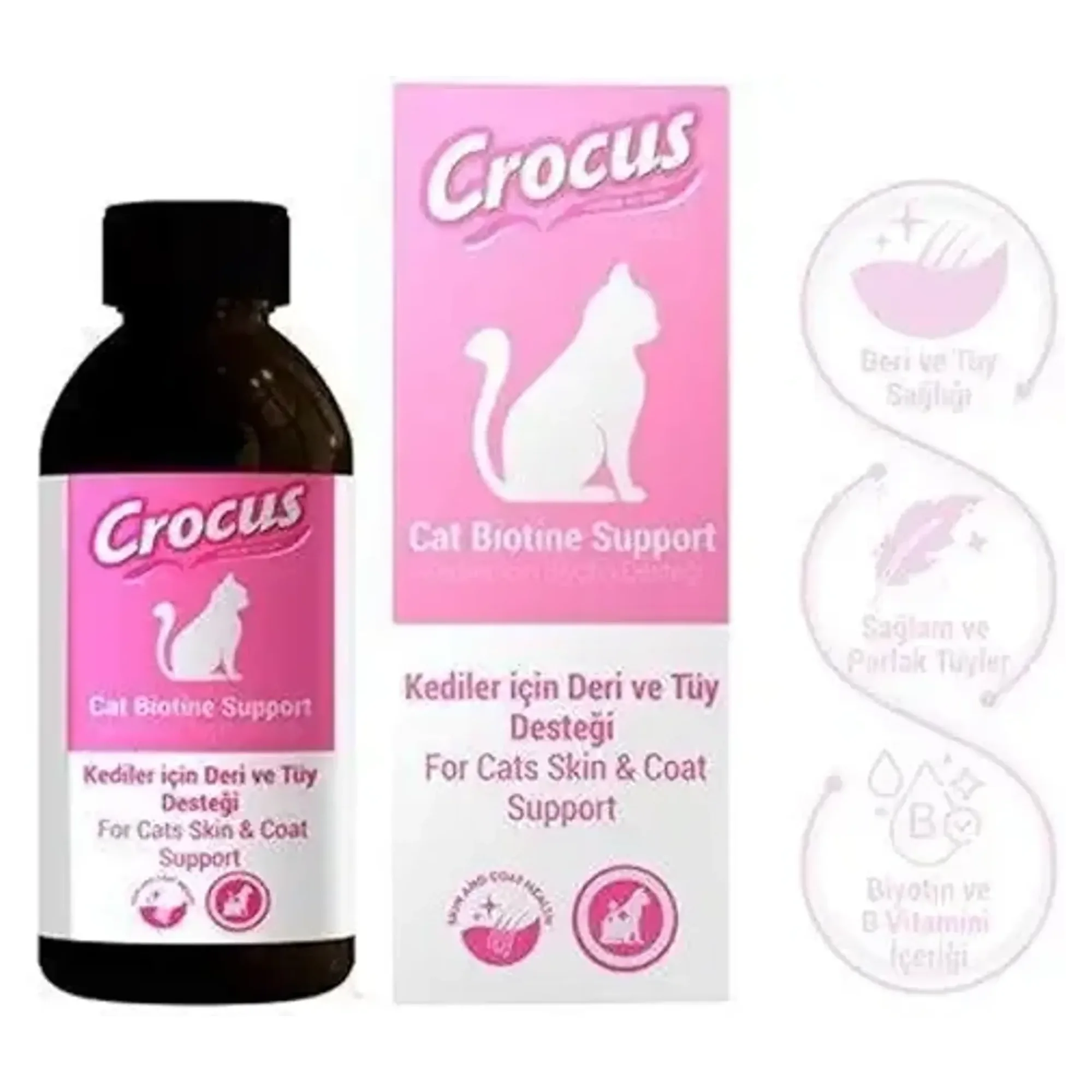 Crocus Tüy Sağlığı İçin Kedi Damlası 100 mL