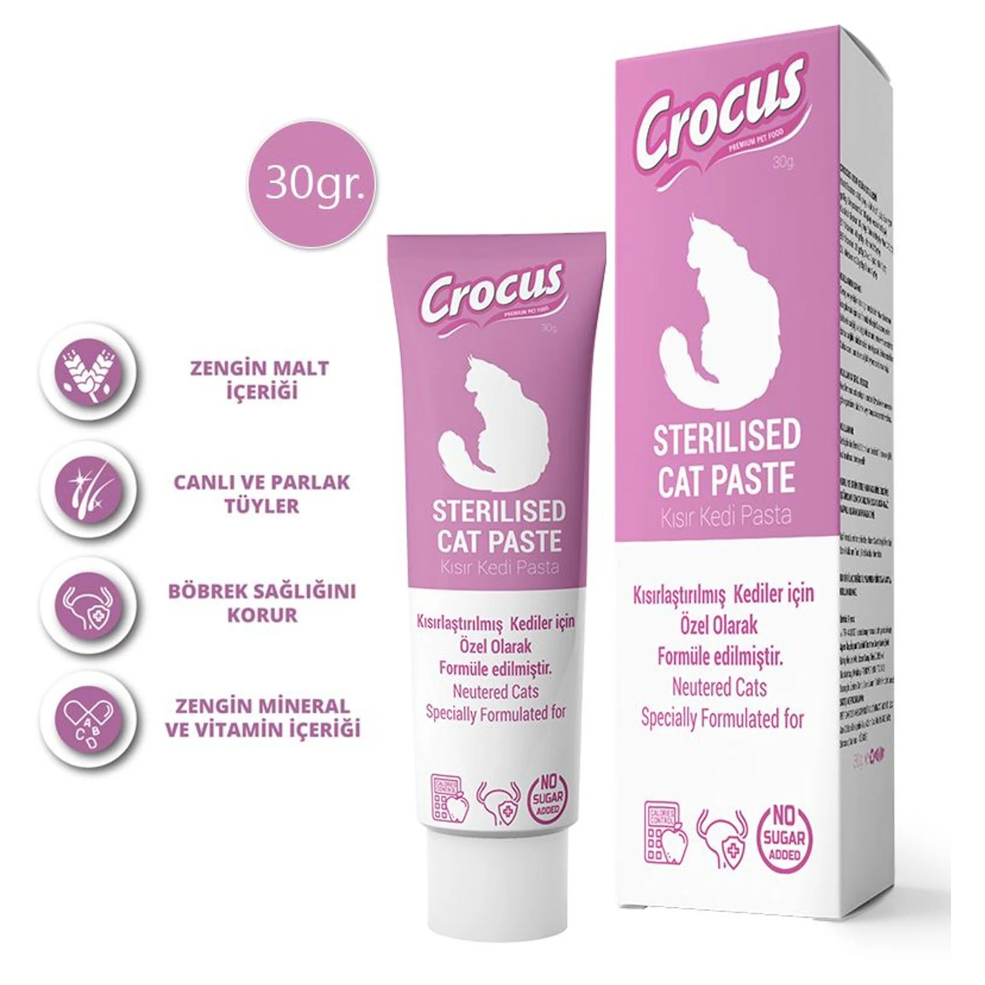 Crocus Kısırlaştırılmış Kedi Macunu 30 G