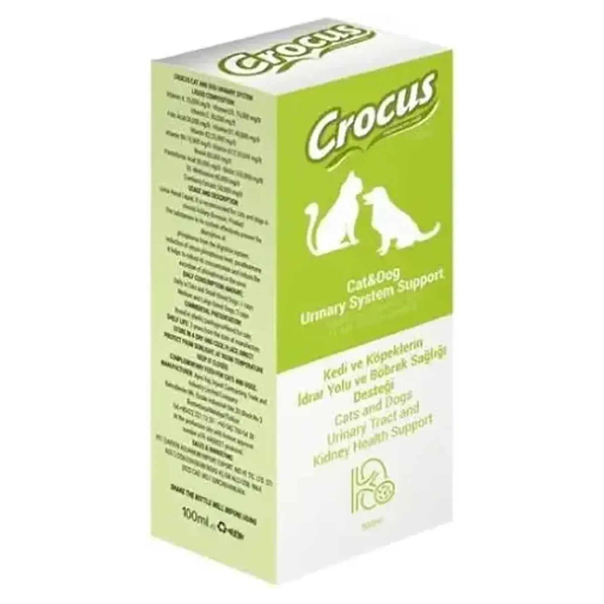 Crocus Kedi ve Köpekler İçin İdrar Yolu ve Böbrek Sağlığı Destek Takviyesi 100 mL