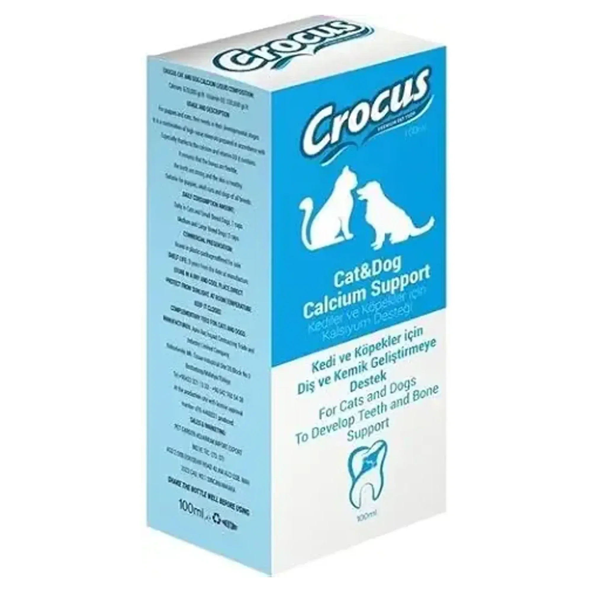 Crocus Kedi ve Köpekler İçin Kalsiyum Destek Takviyesi 100 mL