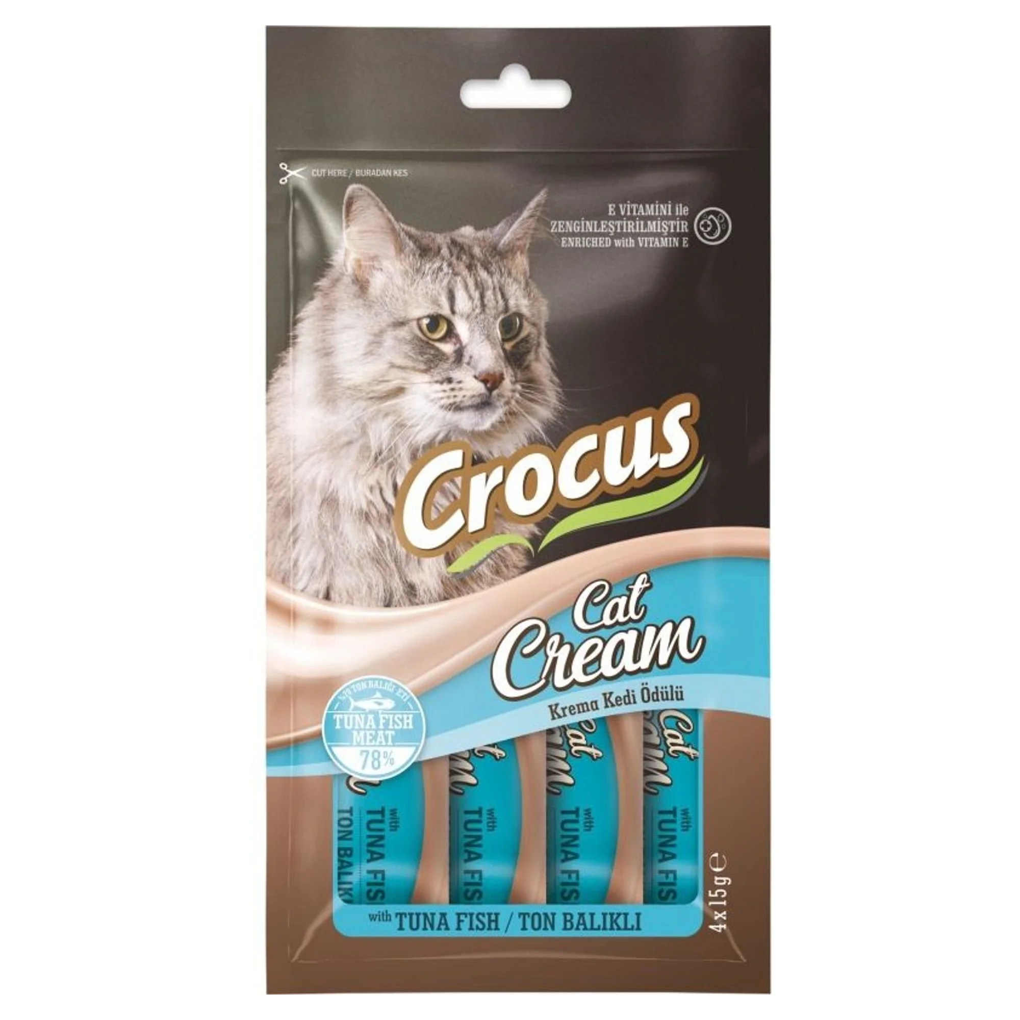 Crocus Ton Balıklı Krema Kedi Ödülü 4x15 G