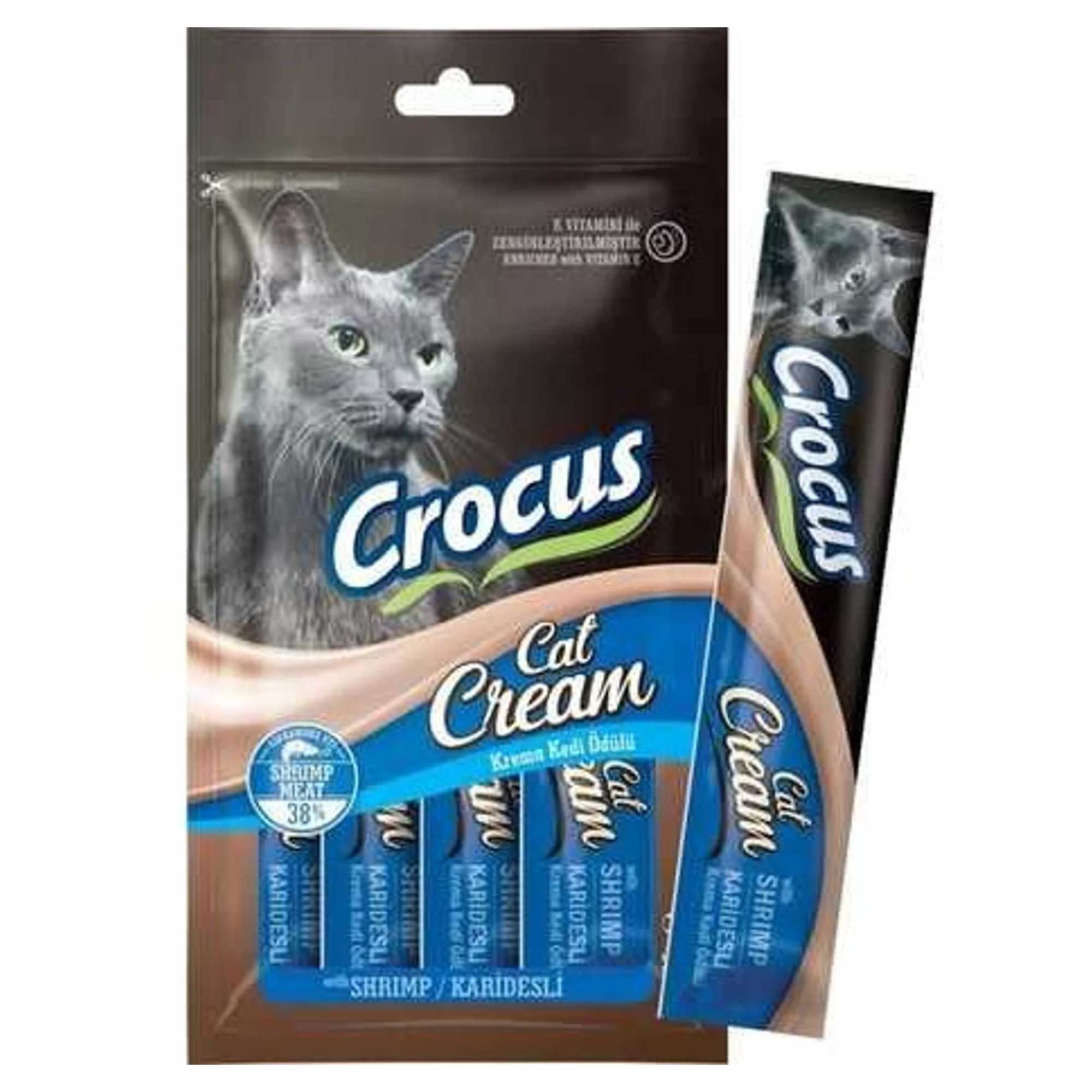 Crocus Karidesli Krema Kedi Ödülü 4x15G