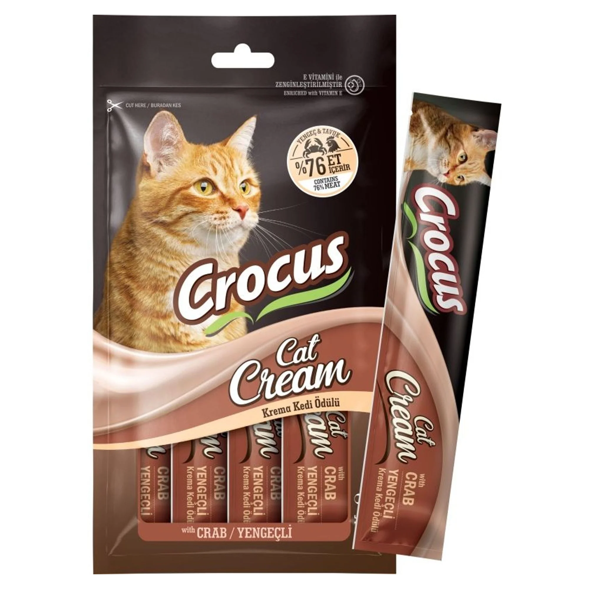 Crocus Yengeçli Krema Kedi Ödülü 4x15G
