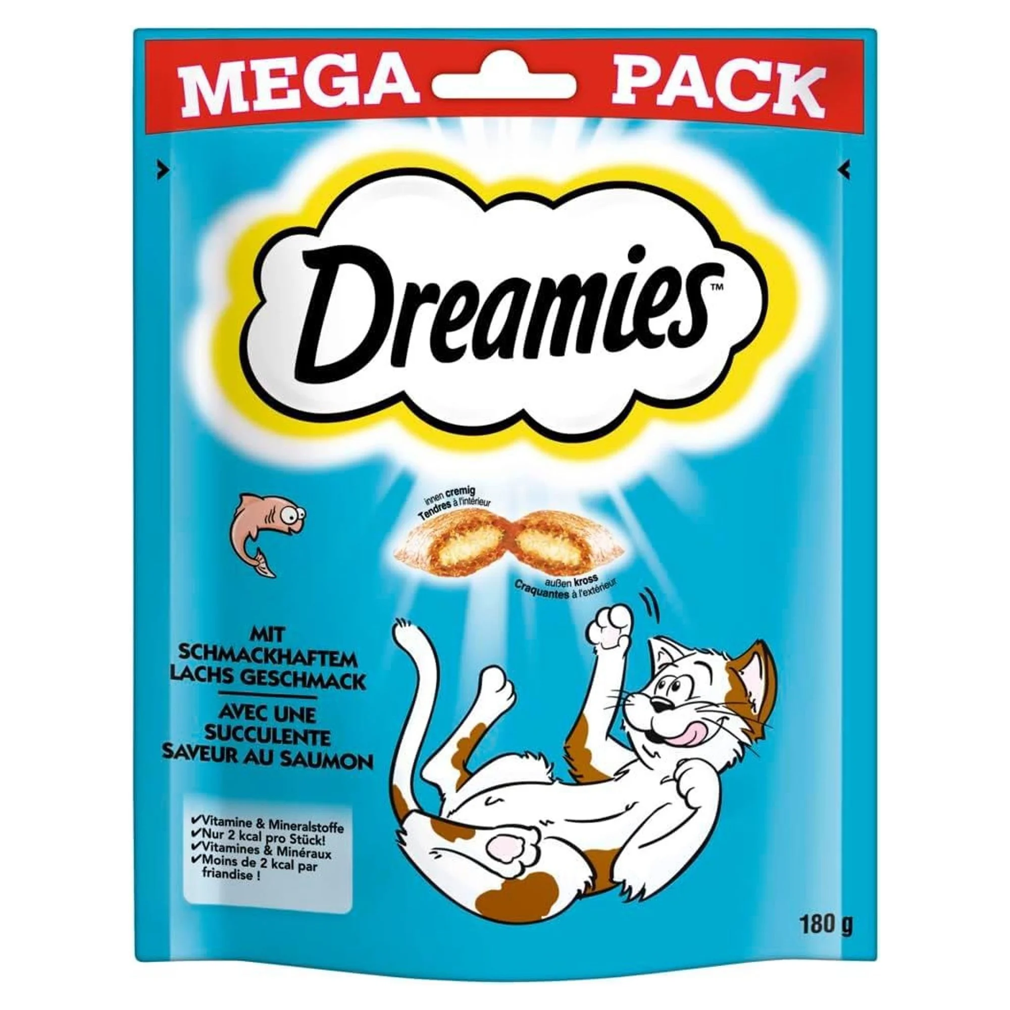 Dreamies Dreamies Somonlu Yetişkin Kedi Dolgulu Ödül Maması 180 G