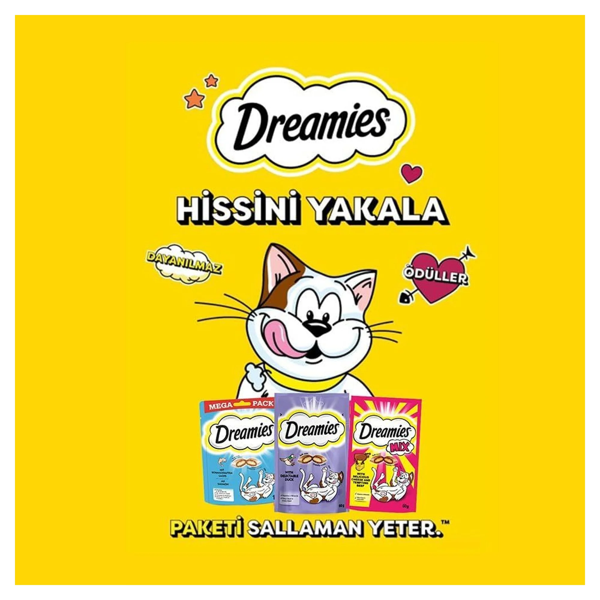Dreamies Somon ve Peynirli Yetişkin Kedi Dolgulu Ödül Maması 60 G — 70 g — Görsel 3