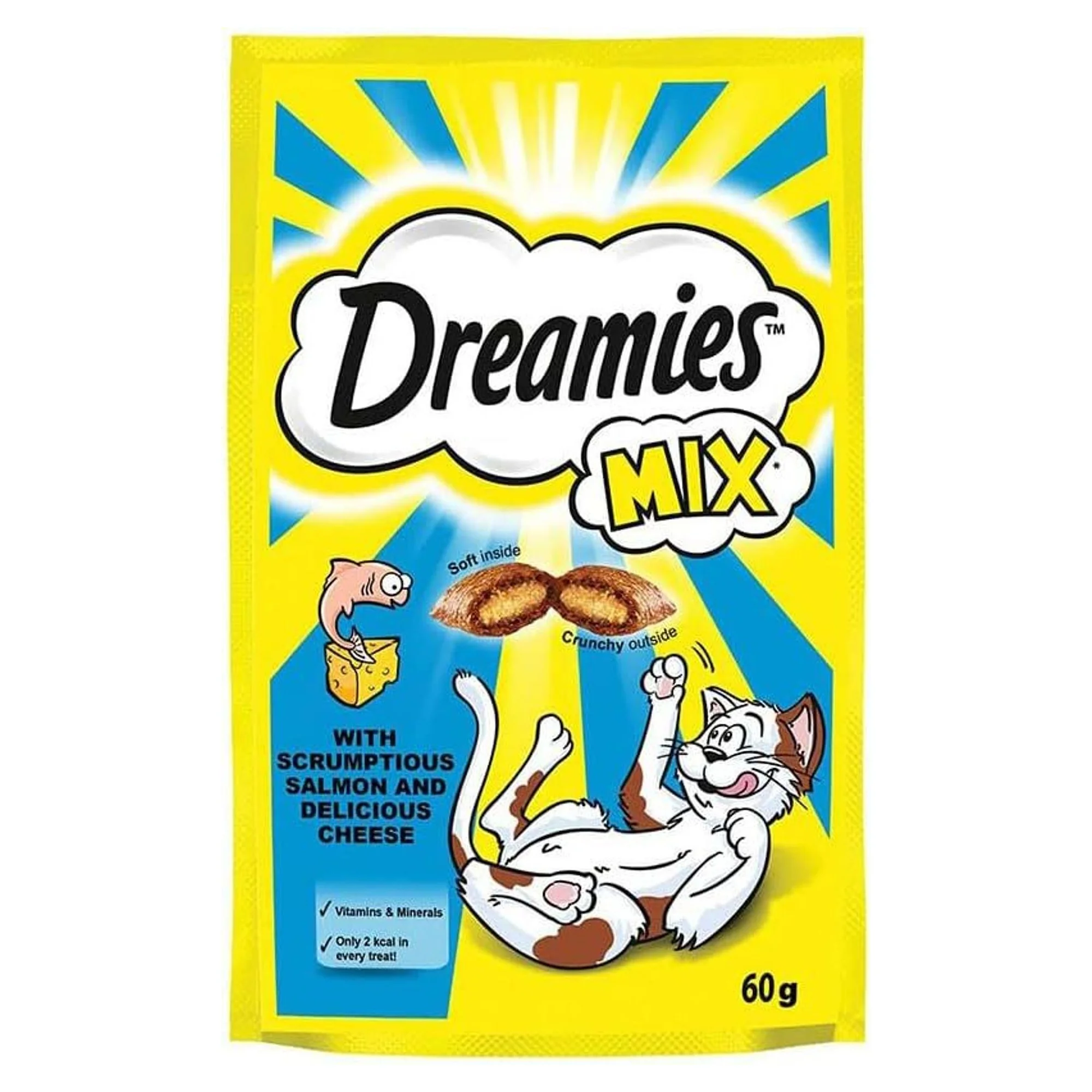 Dreamies Dreamies Somon ve Peynirli Yetişkin Kedi Dolgulu Ödül Maması 60 G