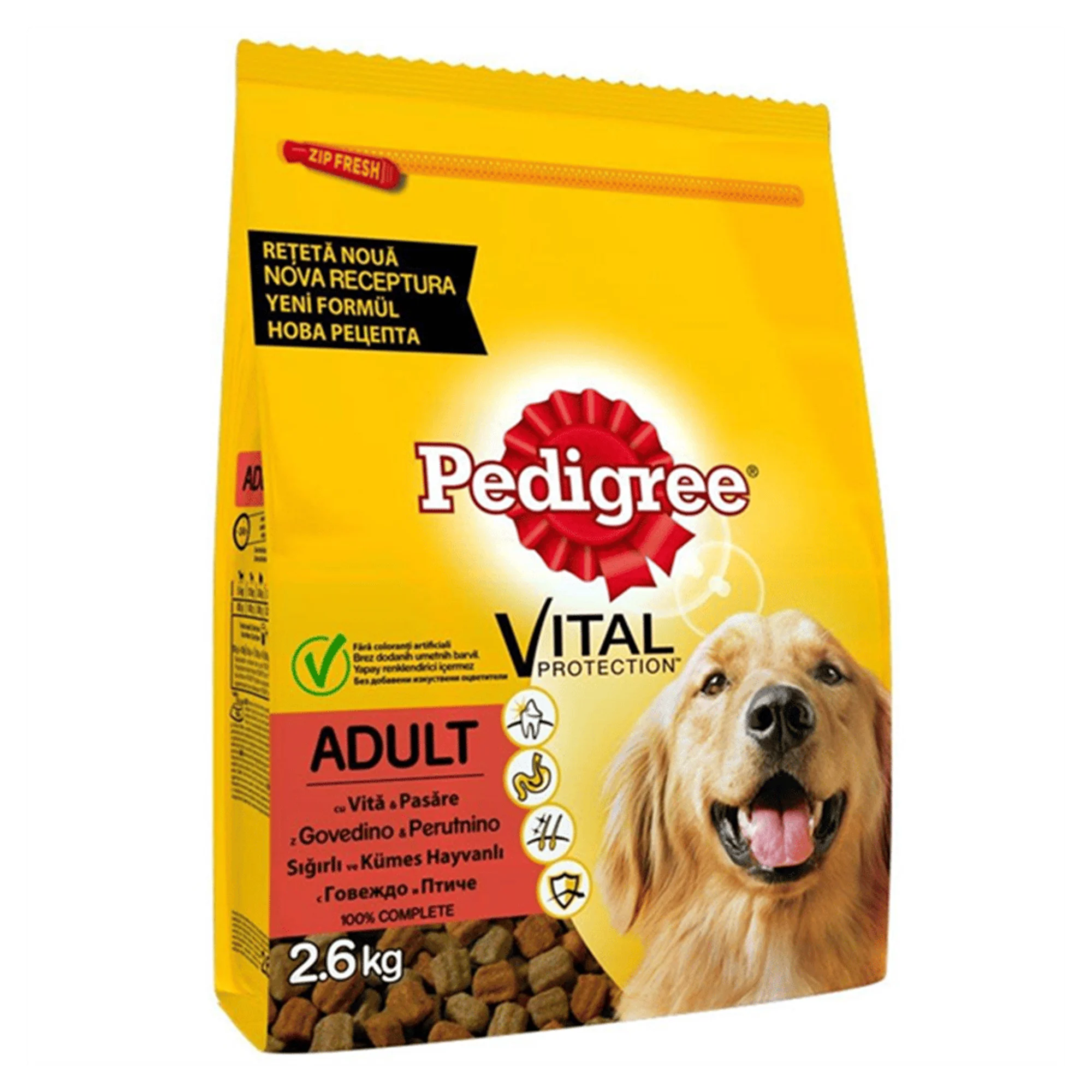 Pedigree Pedigree Sığır Etli ve Kümes Hayvanlı Yetişkin Köpek Maması 2.6 KG