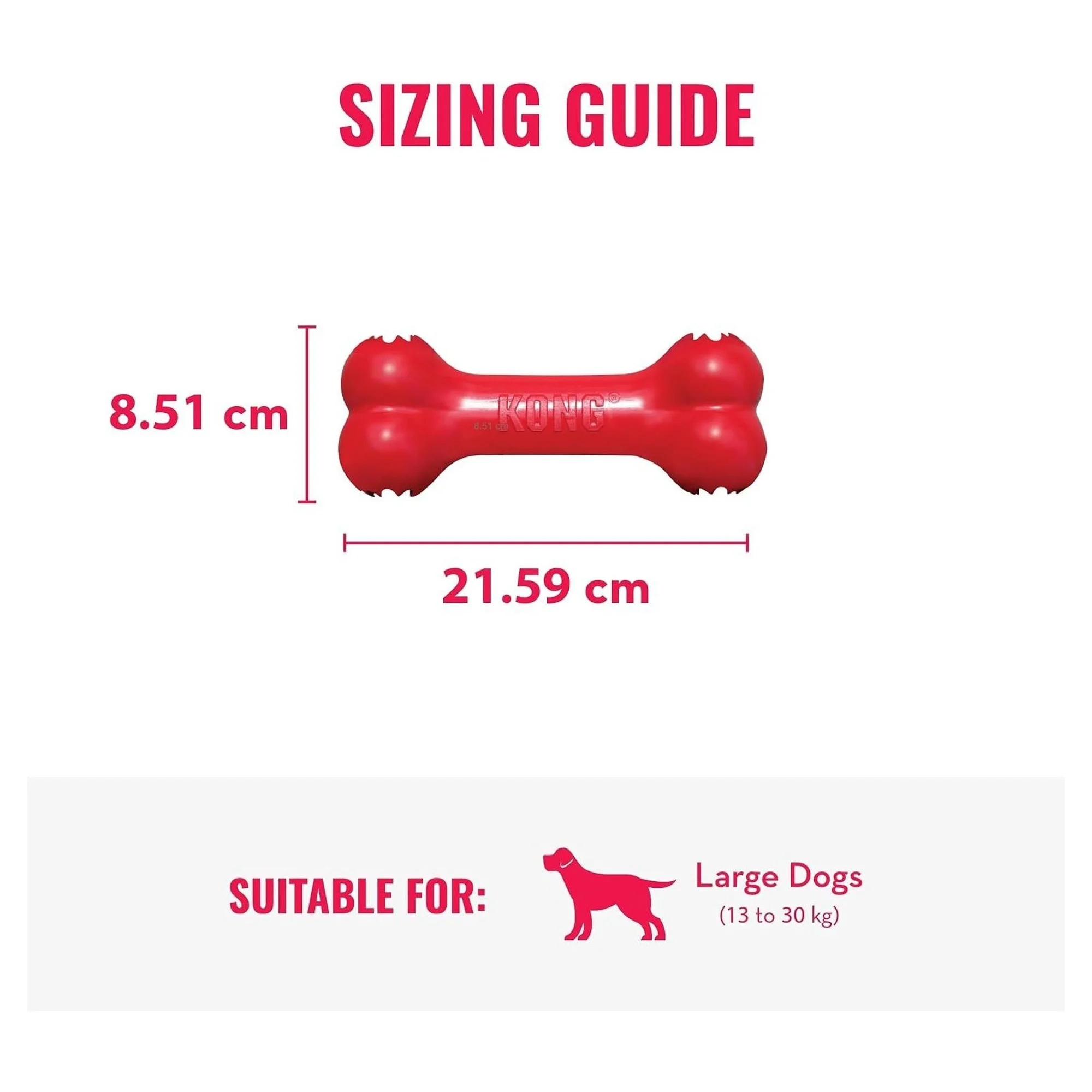 Kong Goodie Bone Kemik Şeklinde Çok Amaçlı Köpek Oyuncağı M — Plastik ve Kauçuk Oyuncaklar, 330 g — Görsel 2