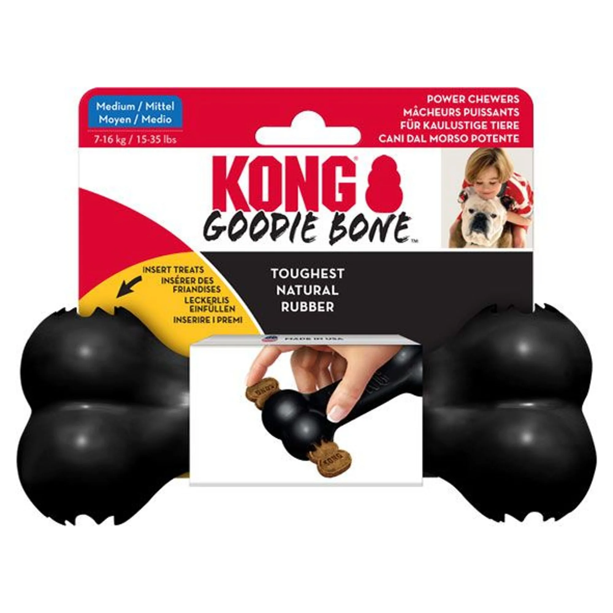 Kong Kong Extreme Goodie Bone Kemik Şeklinde Çok Amaçlı Köpek Oyuncağı Ultra Sert M