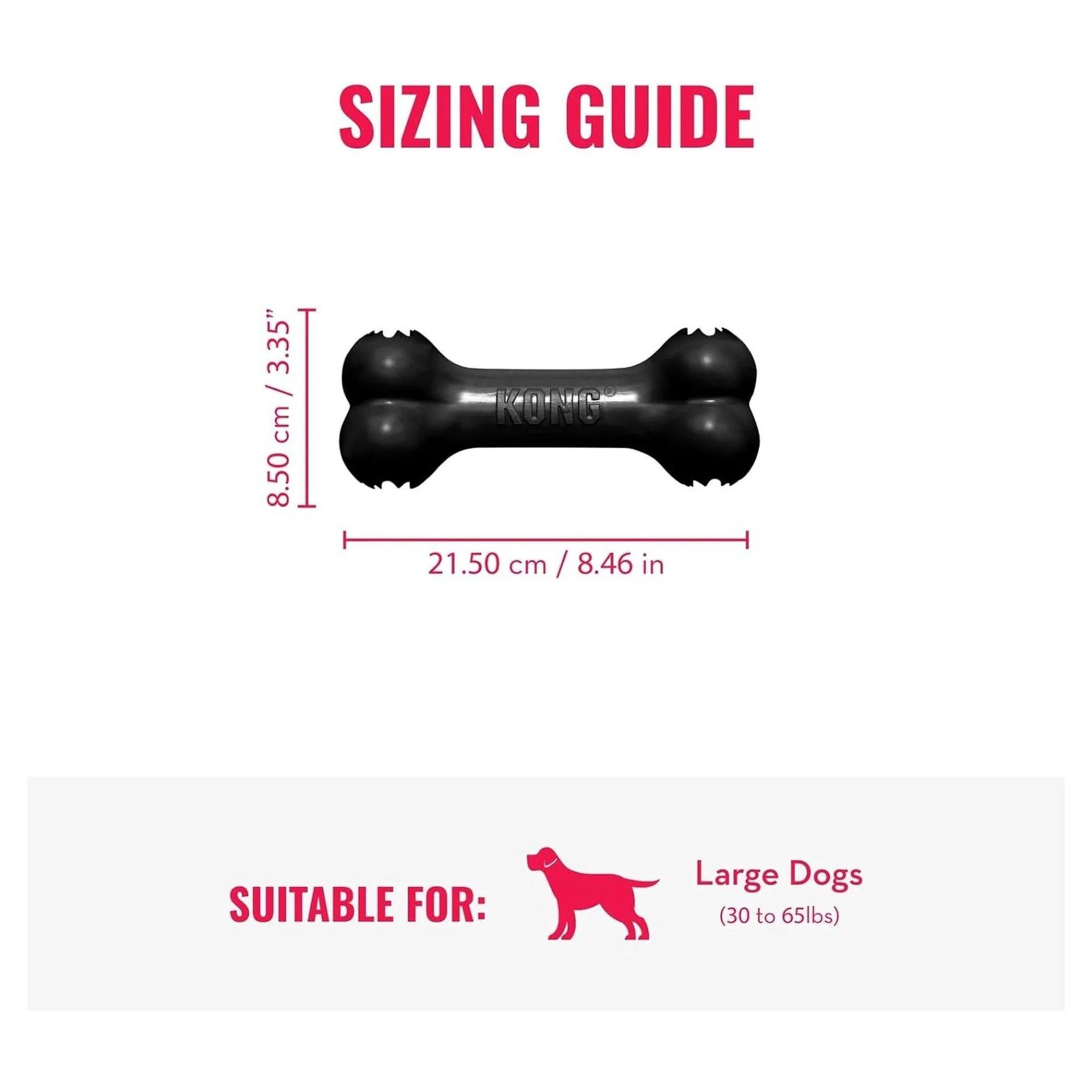 Kong Extreme Goodie Bone Kemik Şeklinde Çok Amaçlı Köpek Oyuncağı Ultra Sert L — Plastik ve Kauçuk Oyuncaklar, 510 g — Görsel 2