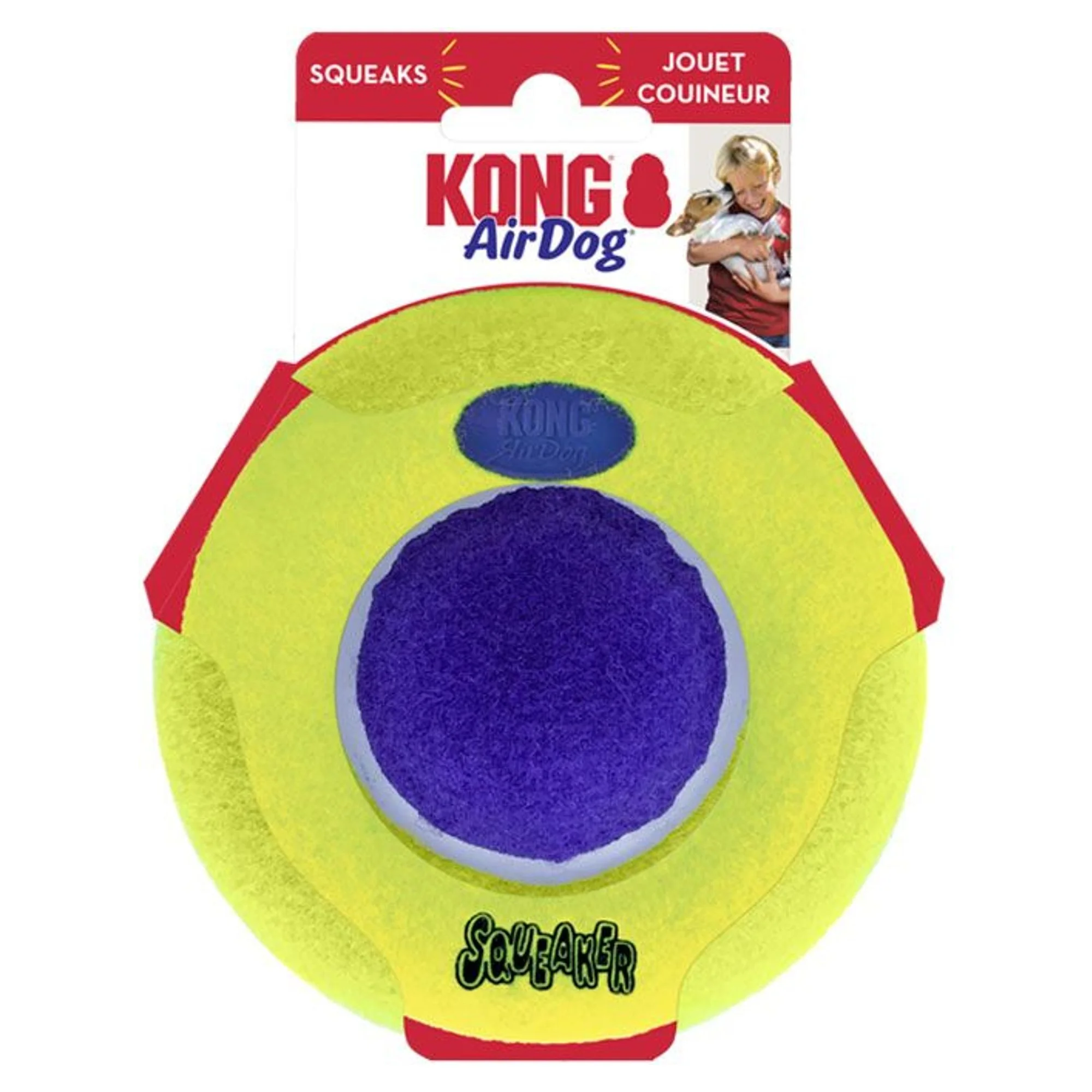 Kong Kong AirDog Yuvarlak Şekilde Sesli Köpek Oyuncağı M/L