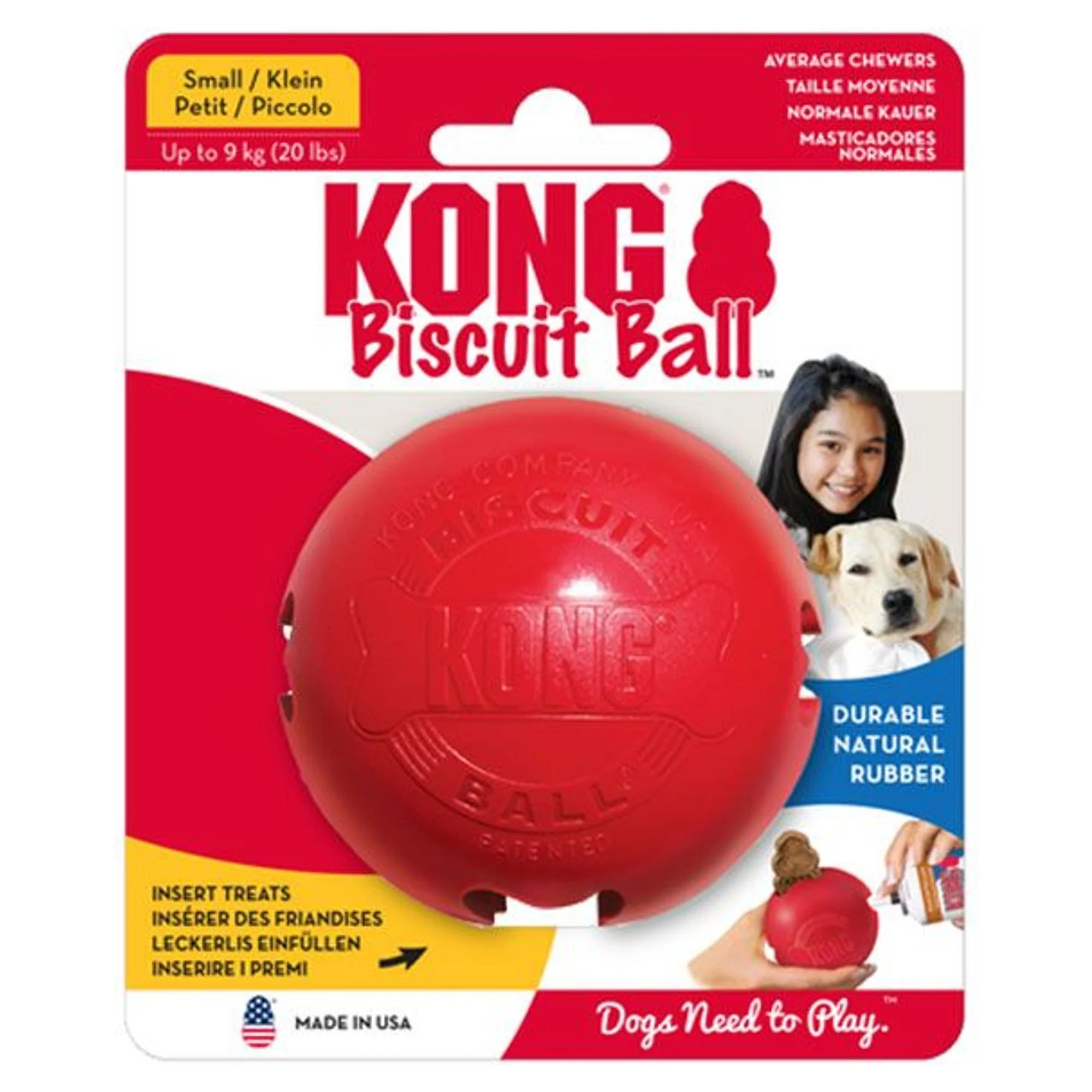Kong Kong Biscuit Ball Top Şeklinde Köpek Oyuncağı S