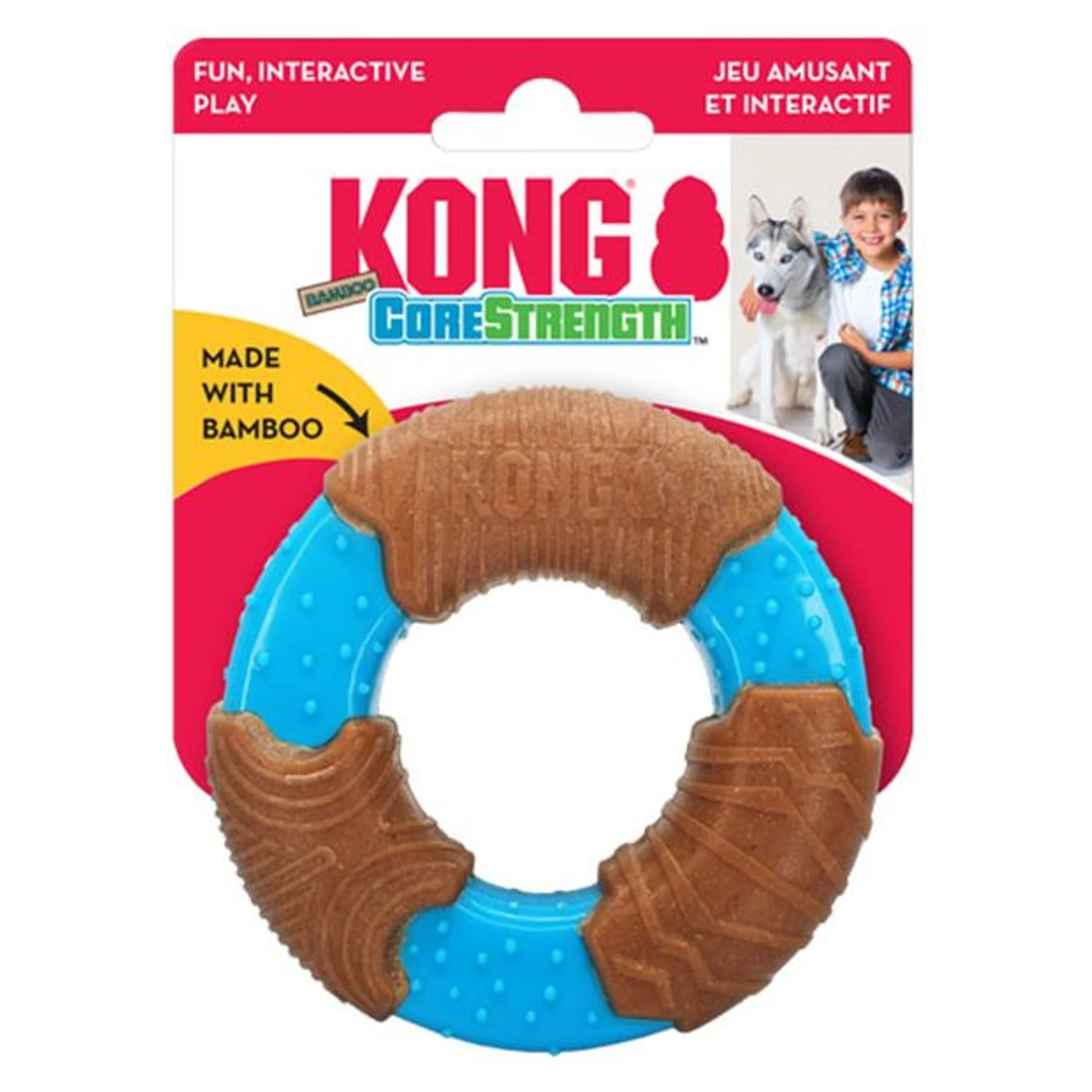 Kong Kong CoreStrength Halka Şeklinde Plastik ve Kauçuk Köpek Oyuncağı S