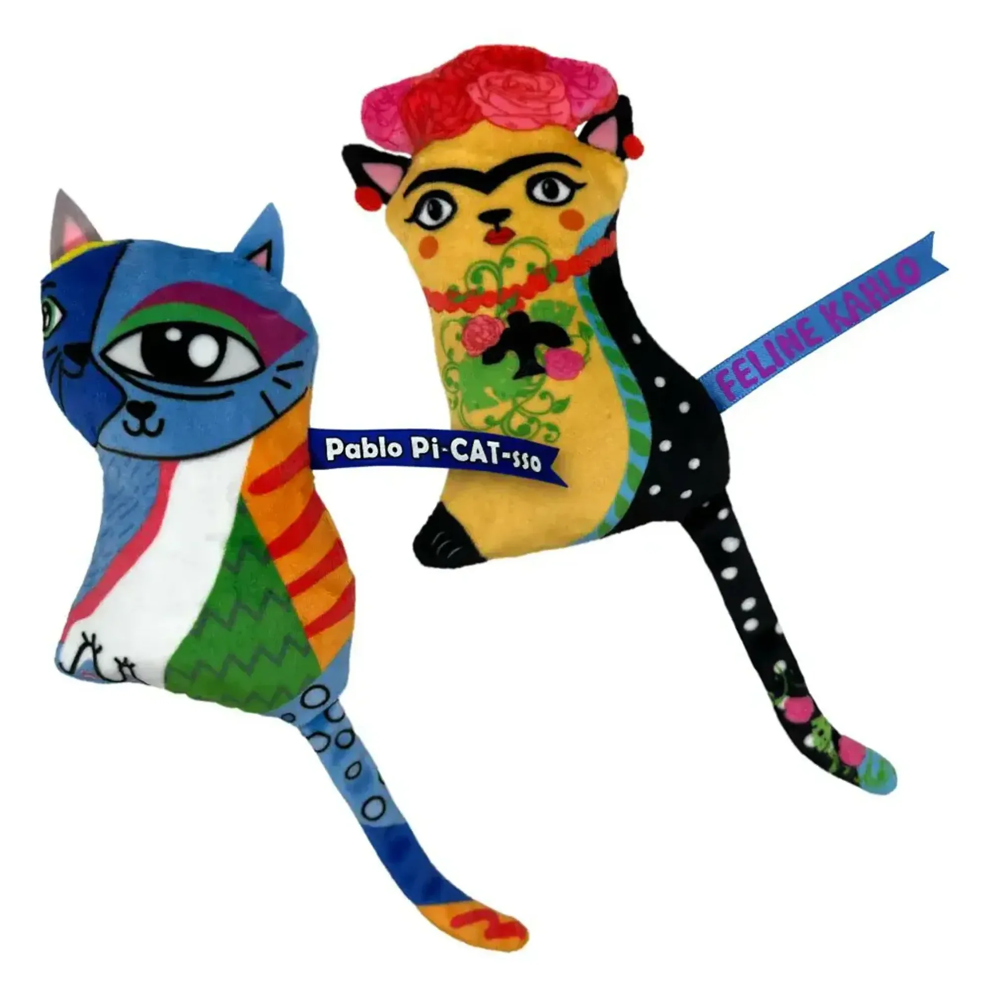 Kong Peluş Kahlo ve Picasso Kedi Oyuncağı 2'li