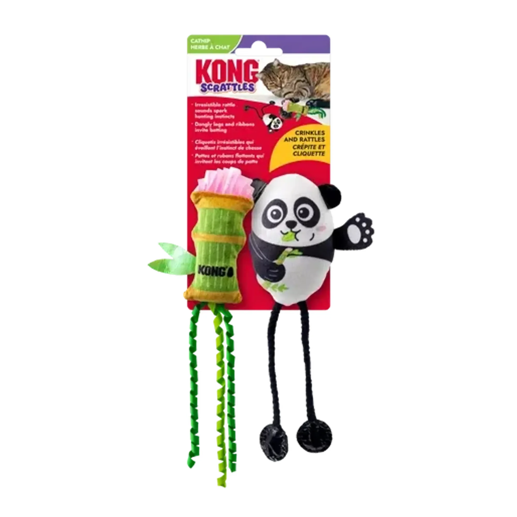 Kong Scrattles İkili Peluş Panda Kedi Oyuncağı — Fare & Peluş Oyuncaklar — Görsel 3