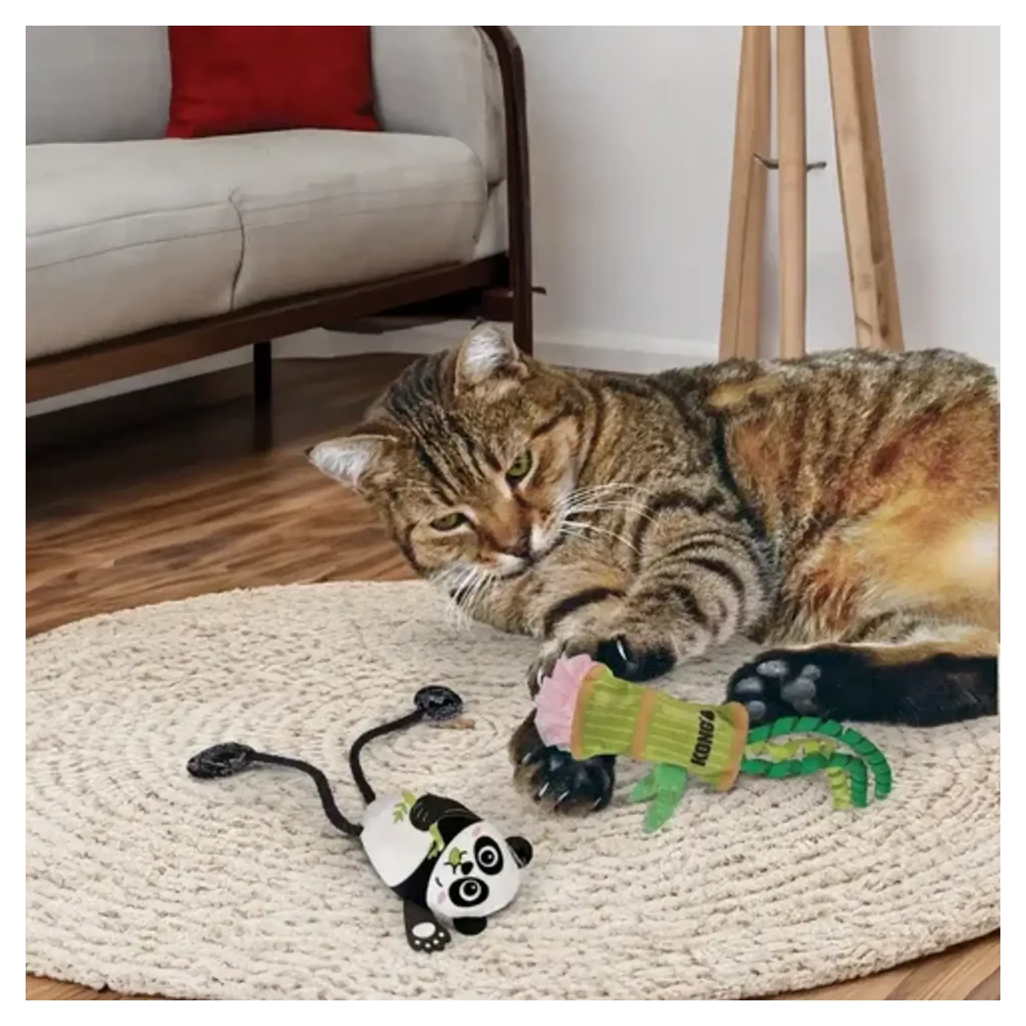 Kong Scrattles İkili Peluş Panda Kedi Oyuncağı — Fare & Peluş Oyuncaklar — Görsel 4