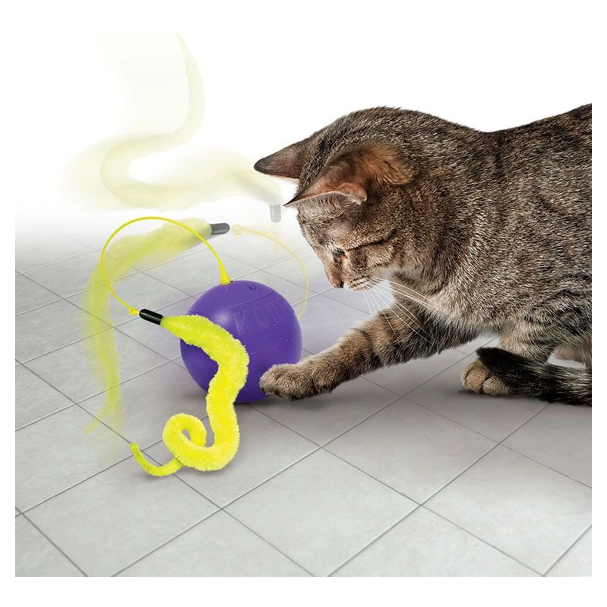 Kong Kong Purrsuit Sallantılı Top Şeklinde Kedi Oyuncağı — Top & Zilli Toplar — Görsel 3