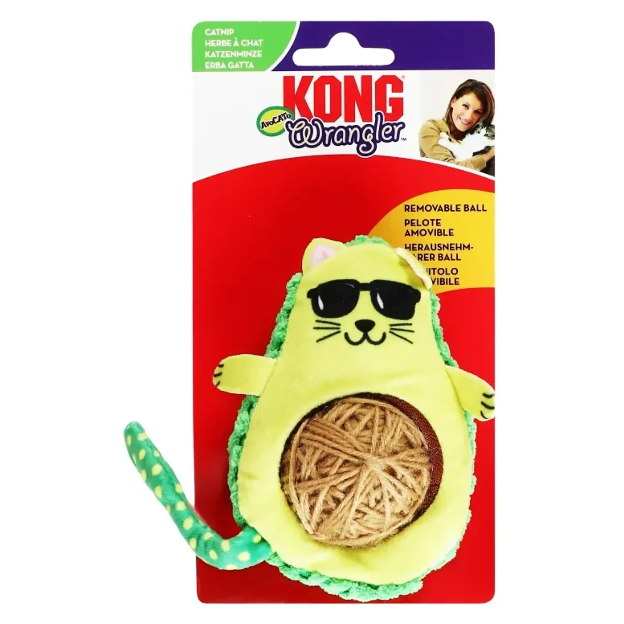 Kong Wrangler Peluş Avokado Kedi Oyuncağı — Fare & Peluş Oyuncaklar — Görsel 2