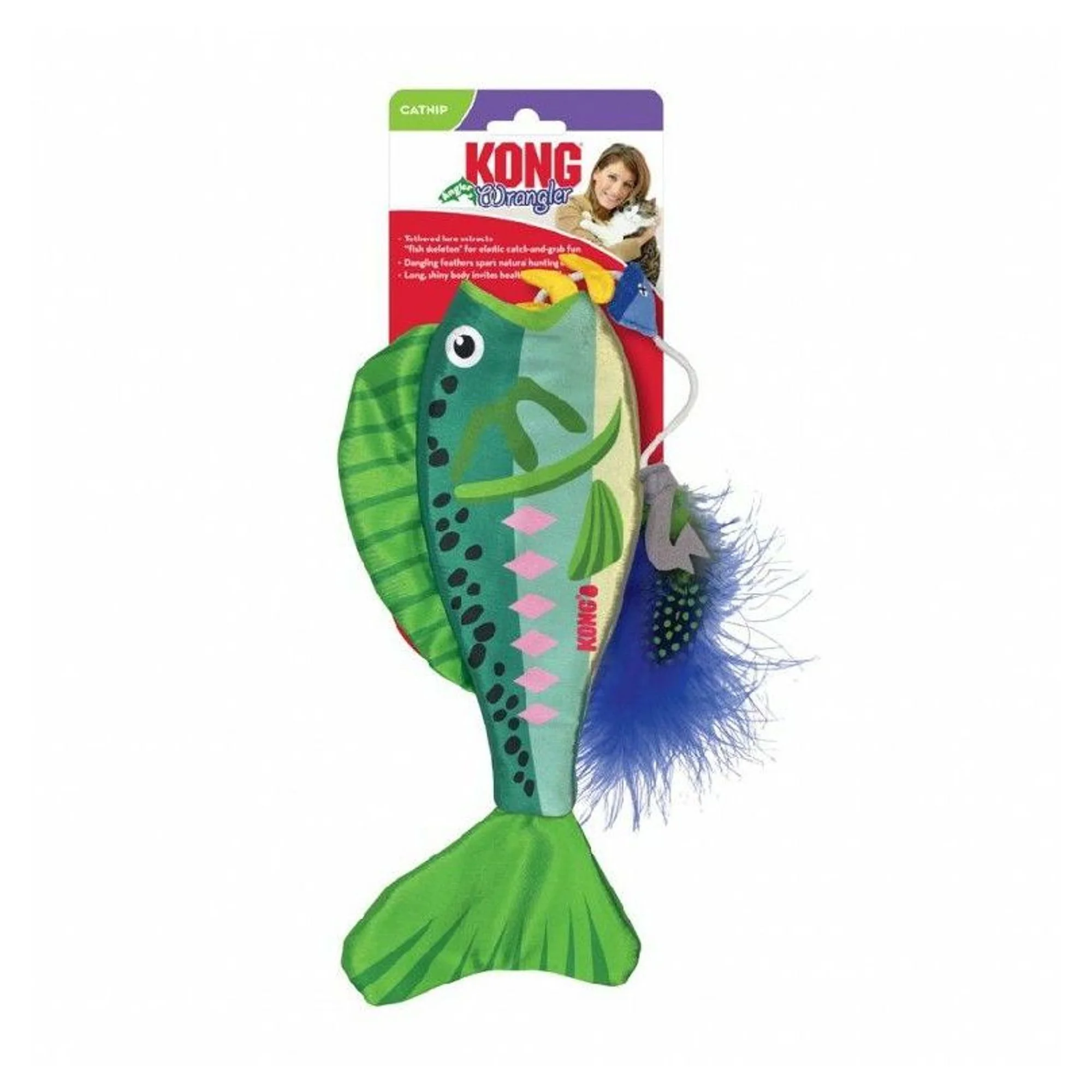 Kong Wrangler Peluş Balık Kedi Oyuncağı — Fare & Peluş Oyuncaklar — Görsel 2