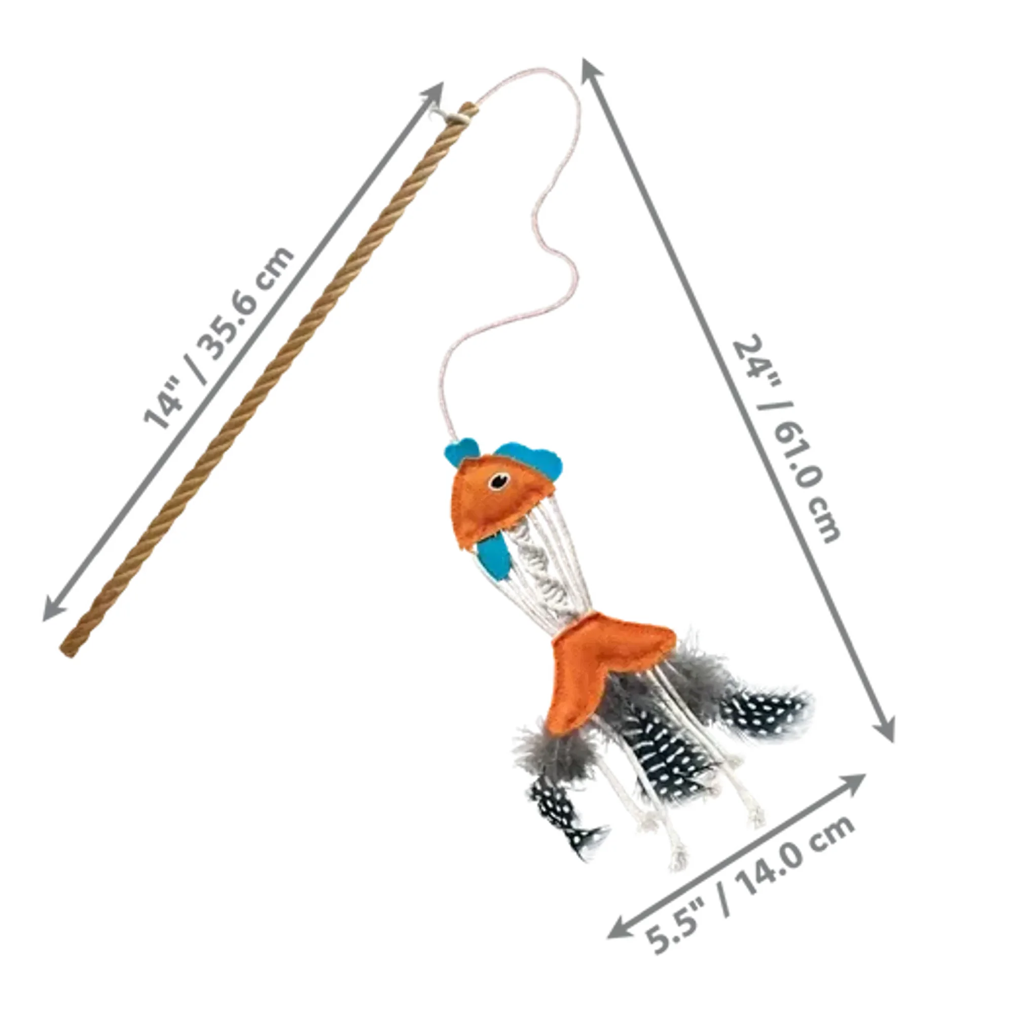 Kong Naturals Balık Kedi Olta Oyuncağı — Olta Oyuncakları — Görsel 3