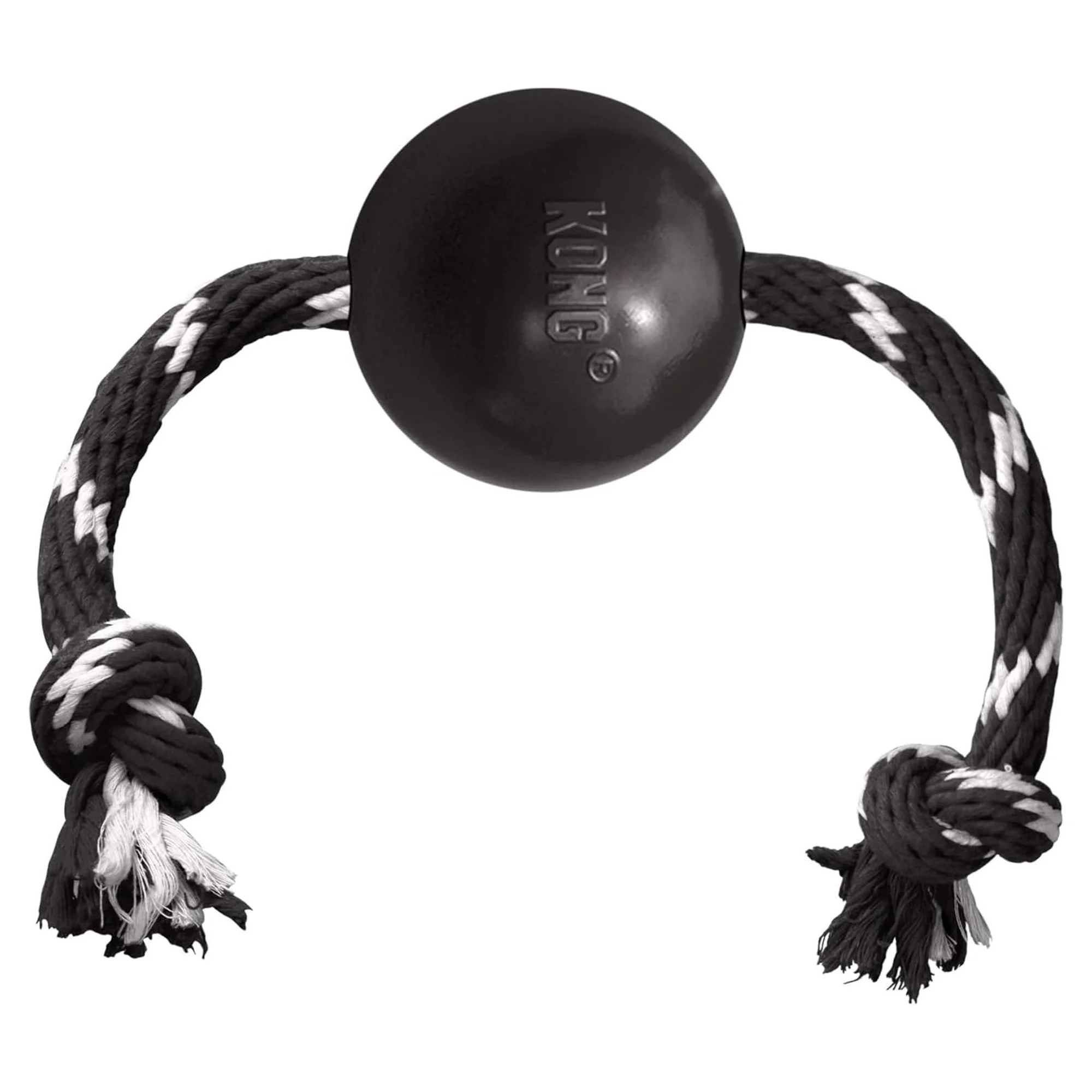 Kong Extreme Top Şeklinde Sesli ve İp Sallantılı Ultra Sert Köpek Diş İpi Oyuncağı L — Diş İpleri, 220 g — Görsel 3