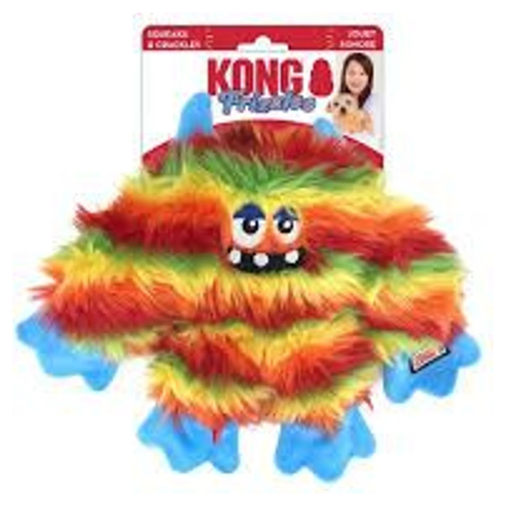 Kong KONG Frizzles Zazzle Sevimli Canavar Sesli Peluş Köpek Oyuncağı M