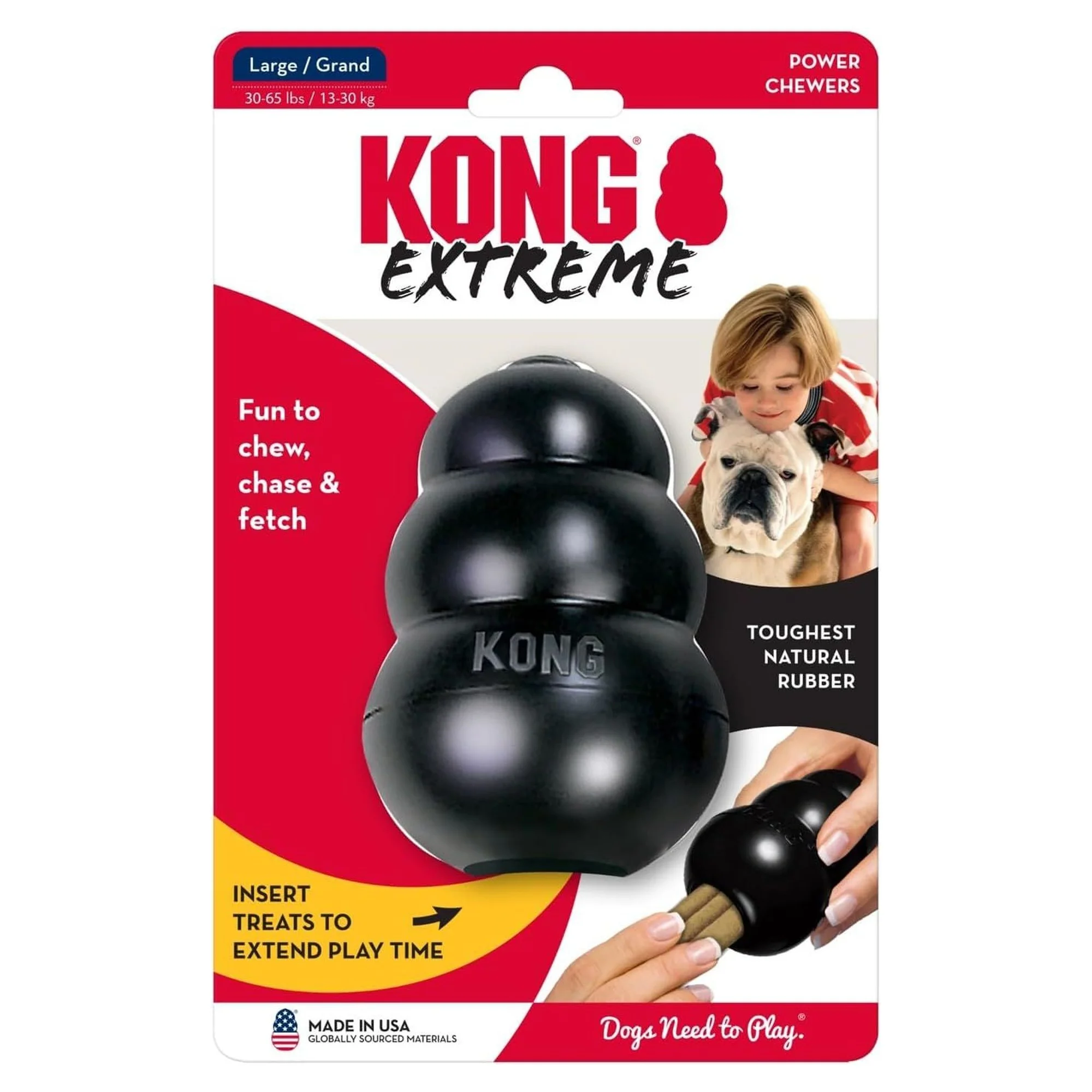 Kong Extreme Köpekler için Çok Amaçlı Isırma Oyuncağı Ultra Sert L