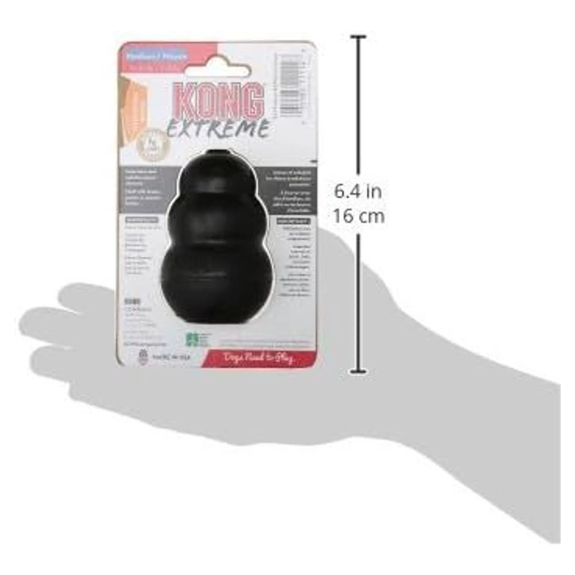 Kong Extreme Köpekler için Çok Amaçlı Isırma Oyuncağı Ultra Sert M — Plastik ve Kauçuk Oyuncaklar, 220 g — Görsel 2