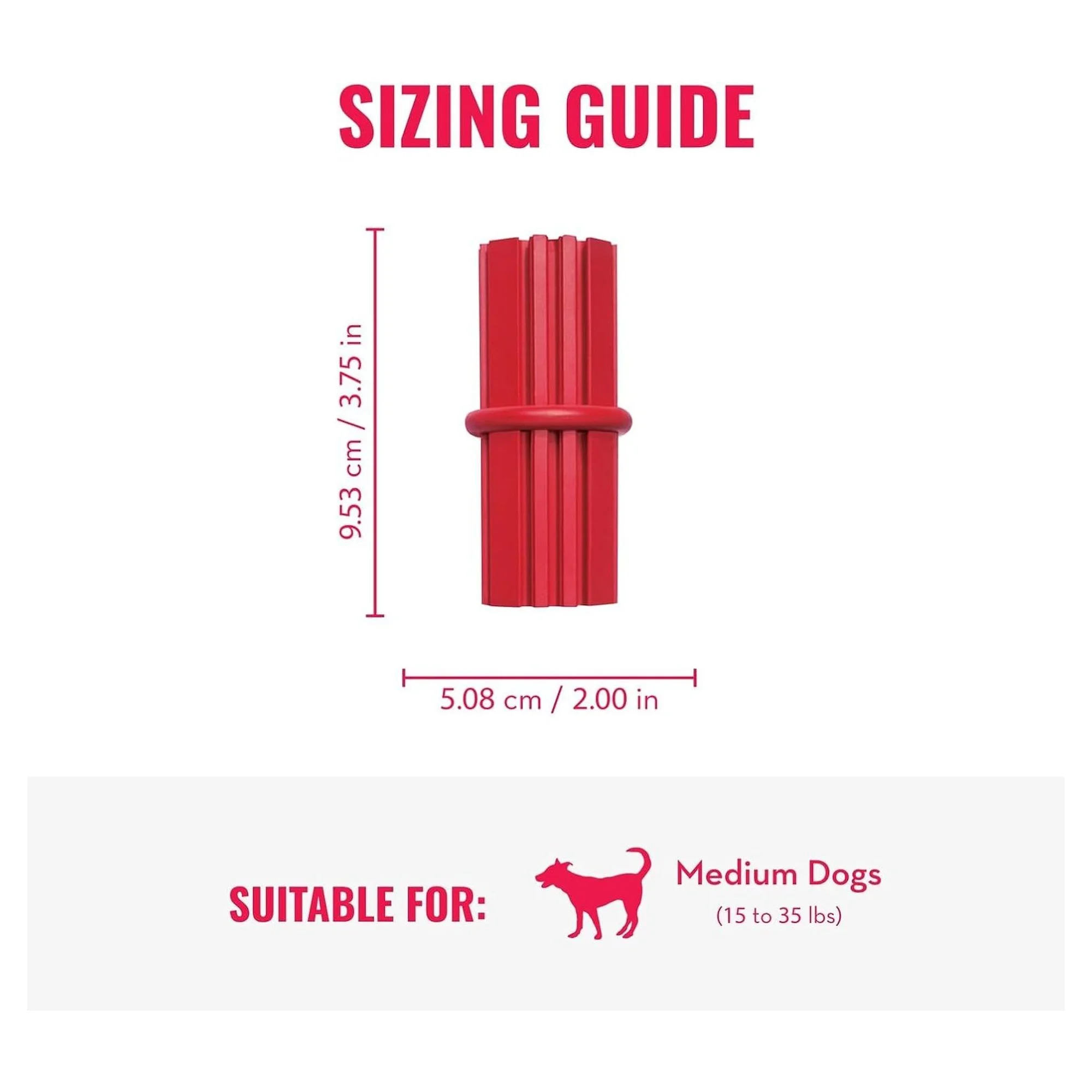 Kong Dental Stick Diş Temizliği Sağlayan Çok Amaçlı Köpek Oyuncağı M — Oyuncaklar, 220 g — Görsel 2