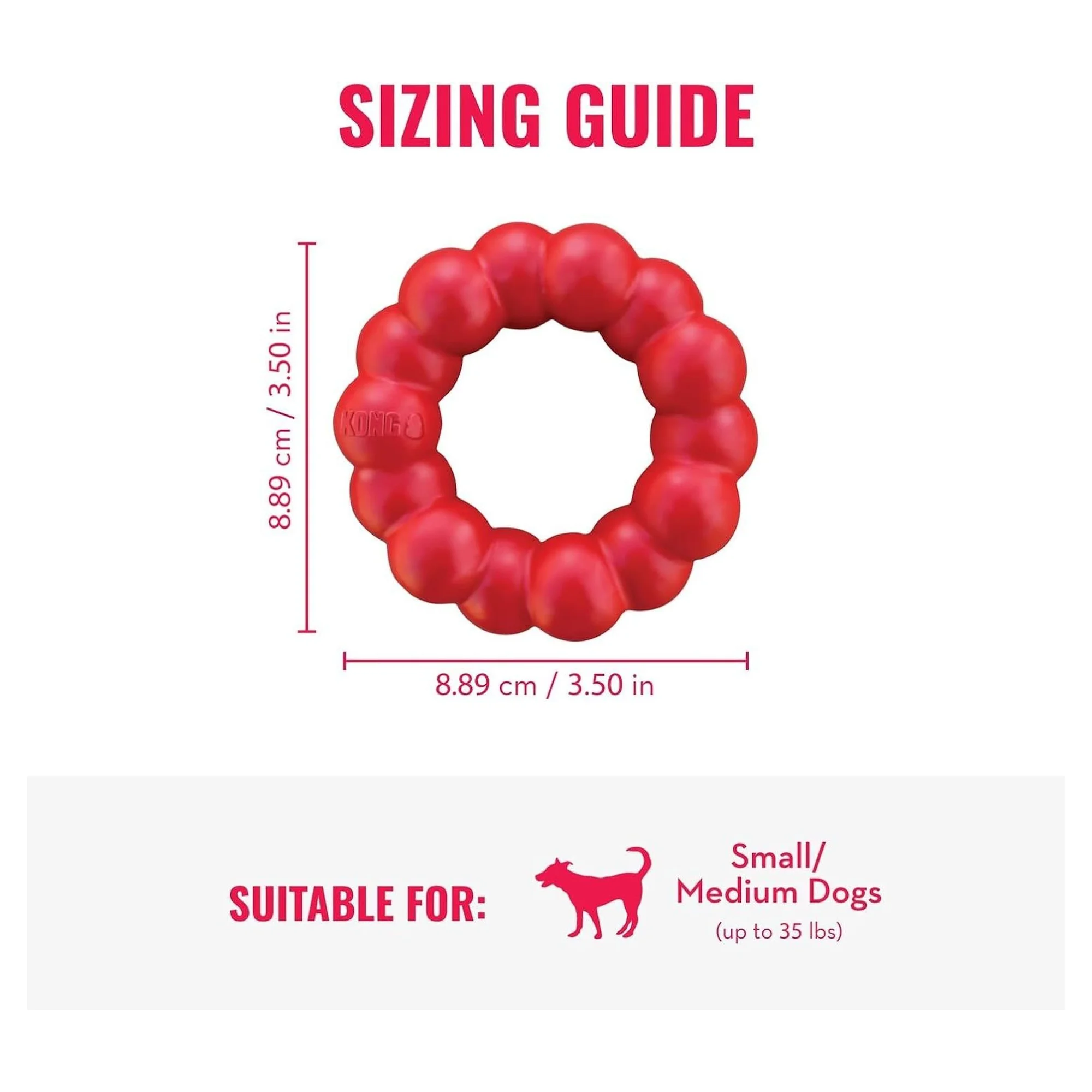 Kong Ring Yüzük Şeklinde Çok Amaçlı Isırma Köpek Oyuncağı S/M — Oyuncaklar, 150 g — Görsel 2