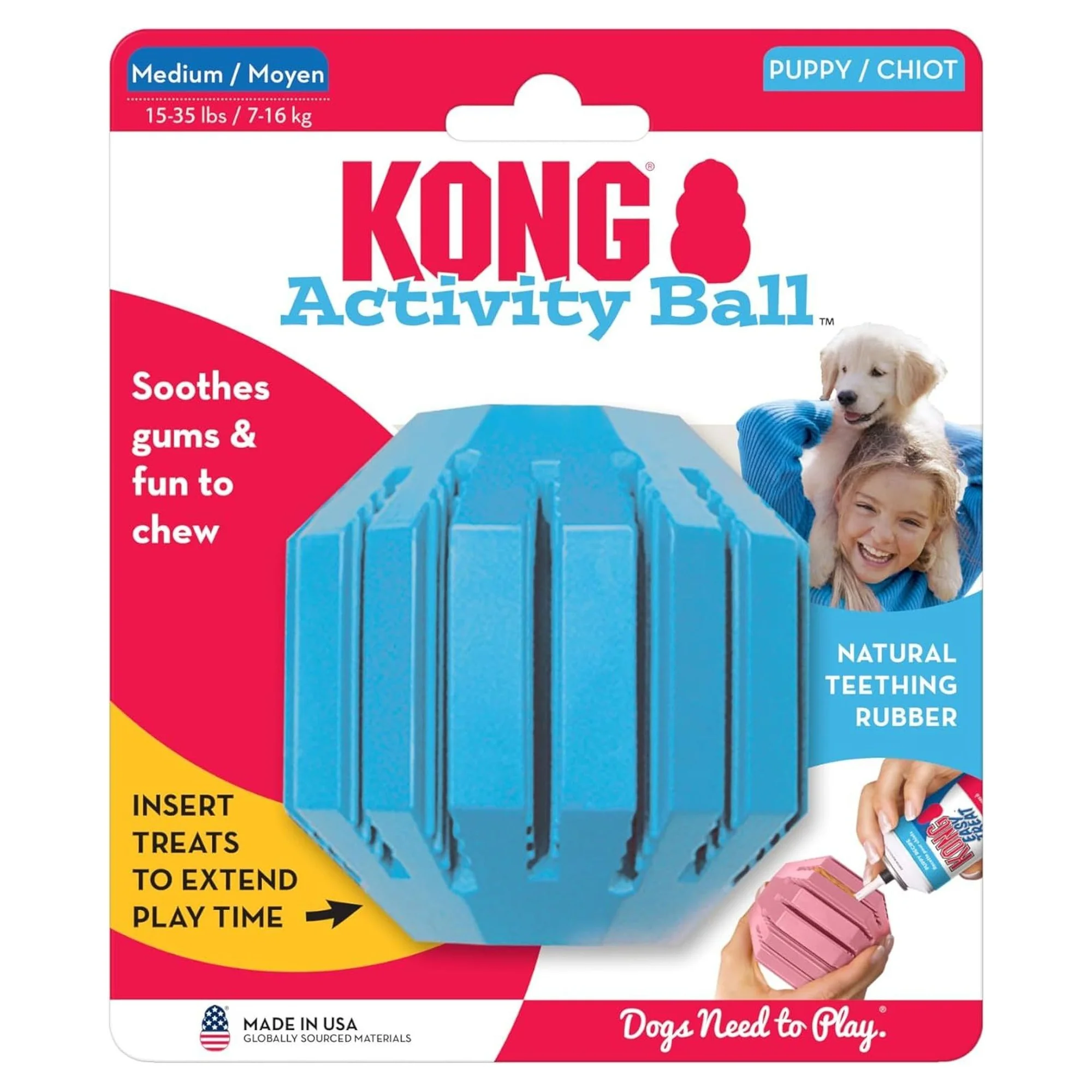 Kong Puppy Yavru Köpek Aktivite Oyuncağı M