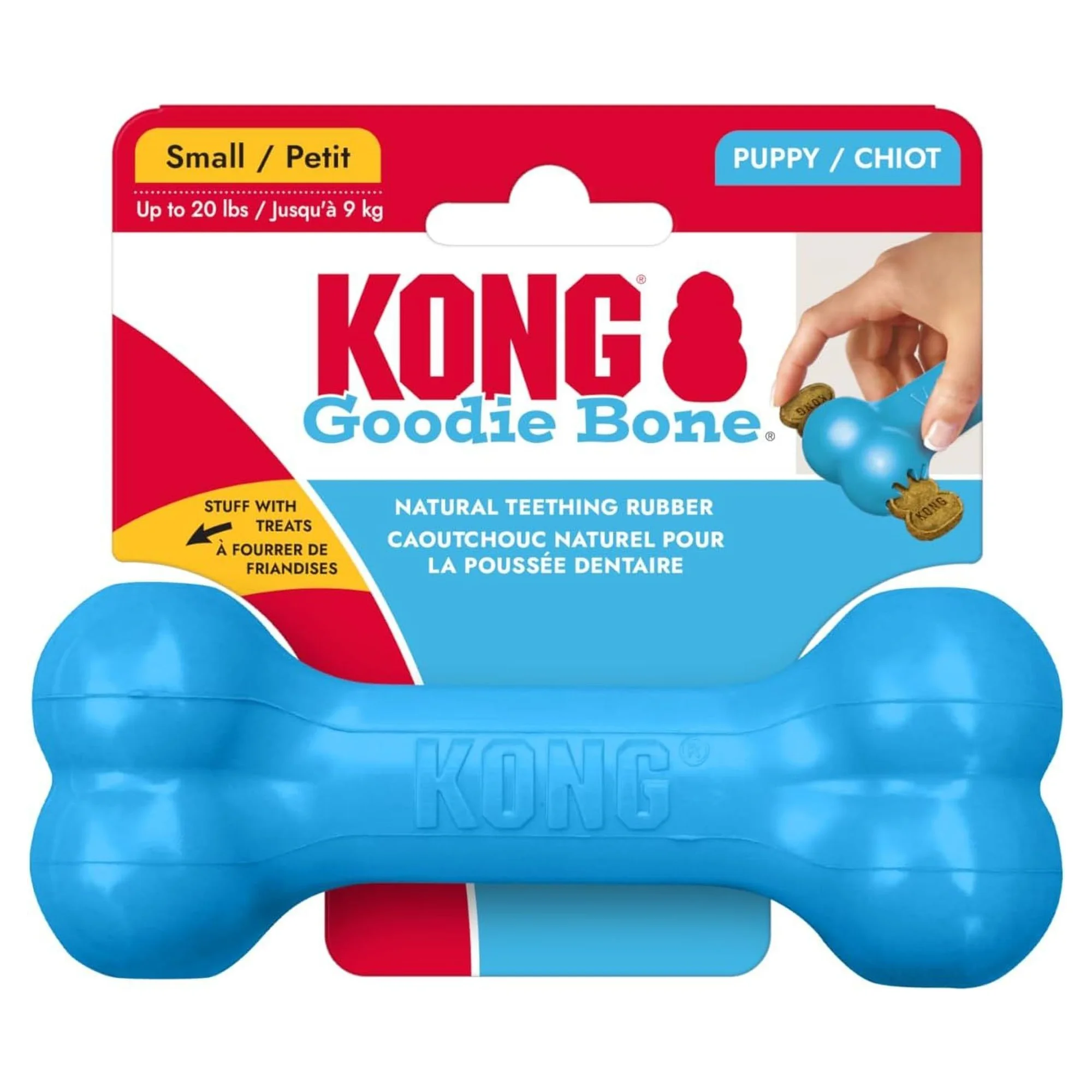 Kong Puppy Goodie Bone Kemik Şeklinde Çok Amaçlı Yavru Köpek Oyuncağı S