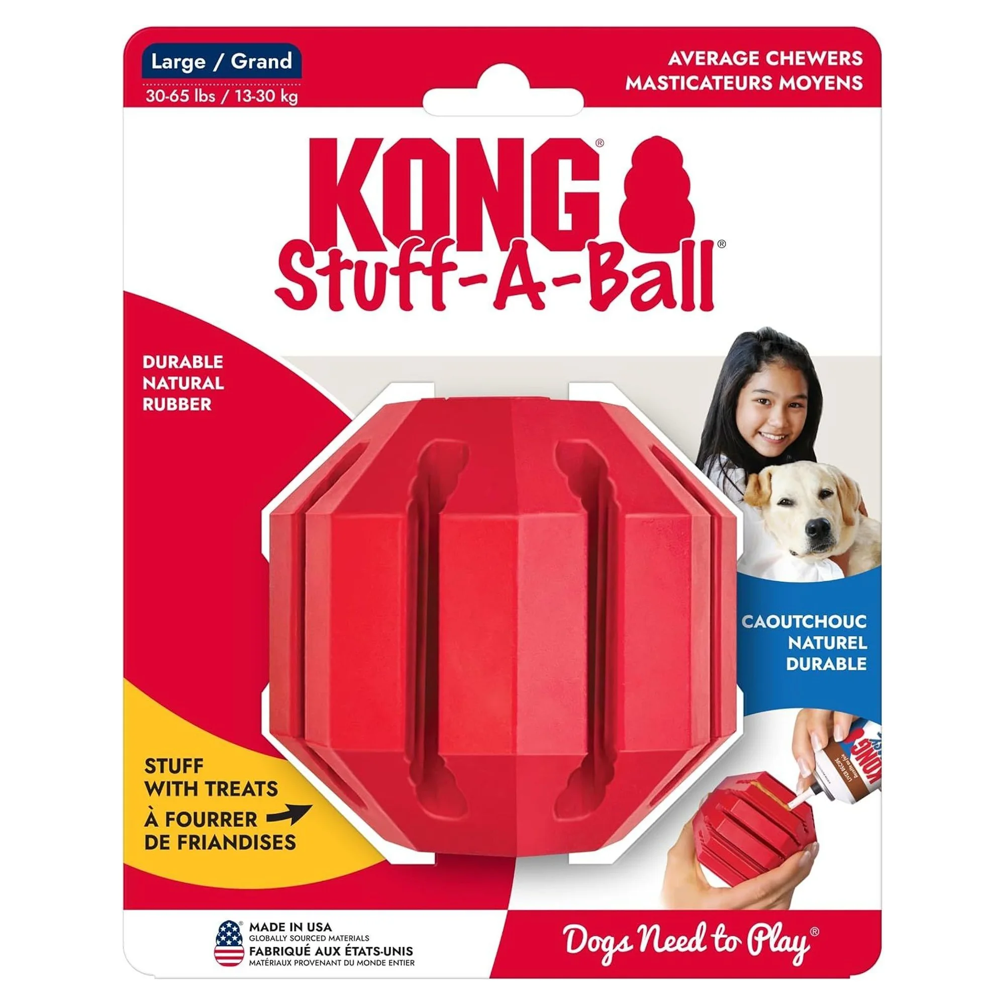 Kong Stuff-A-Ball Çok Amaçlı Büyük Boy Köpek Oyuncağı L