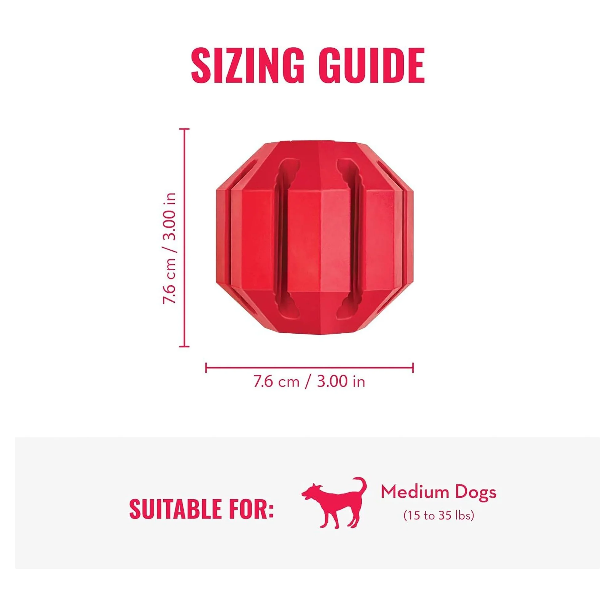 Kong Stuff-A-Ball Çok Amaçlı Köpek Oyuncağı M — Oyuncaklar, 220 g — Görsel 2
