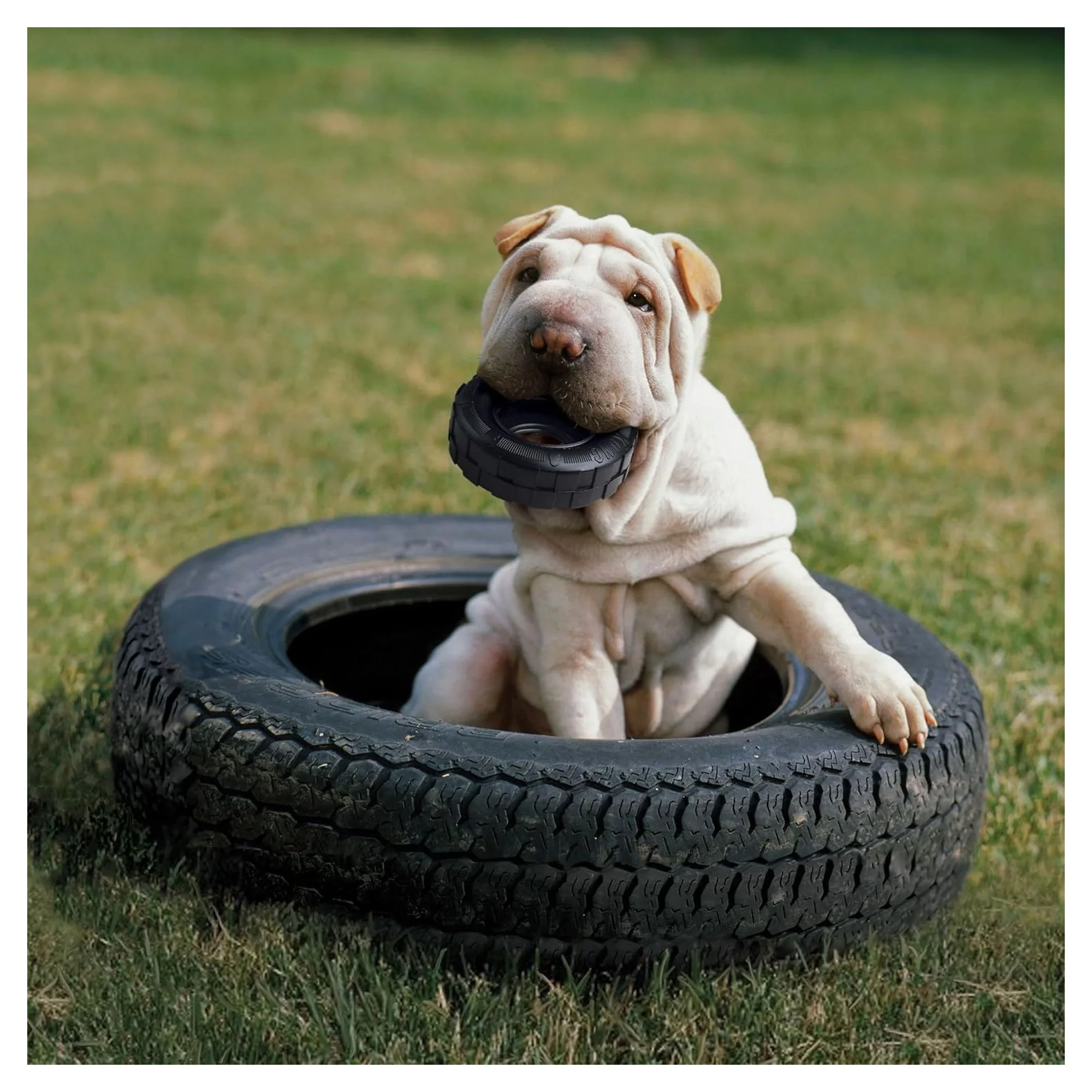 Kong Extreme Tires Delikli Tekerlek Şeklinde Çok Amaçlı Köpek Oyuncağı Ultra Sert S — Oyuncaklar, 220 g — Görsel 5