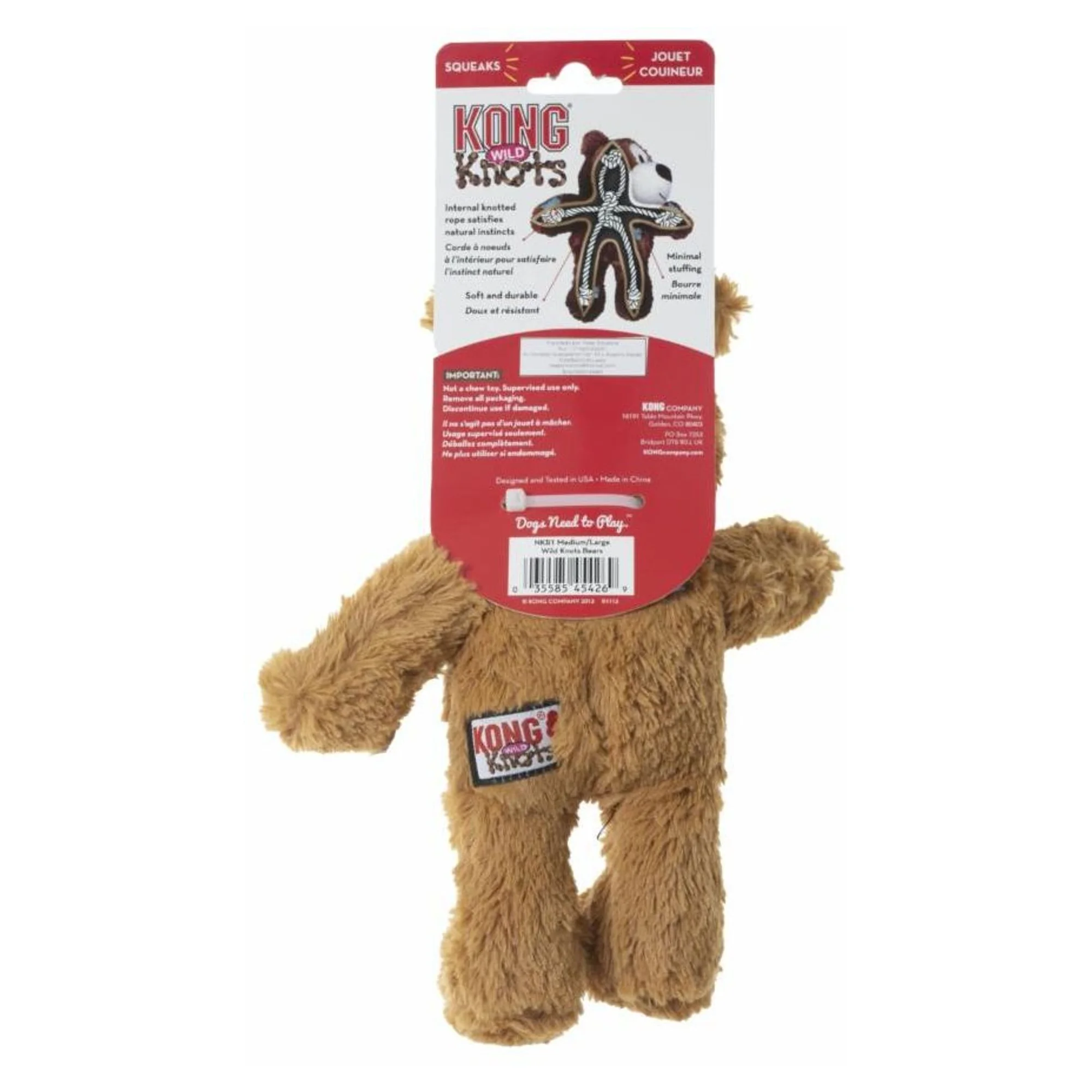 Kong Wild Knots Peluş Ayı Orta Boy Köpek Oyuncağı — Kumaş ve Peluş Oyuncaklar — Görsel 2