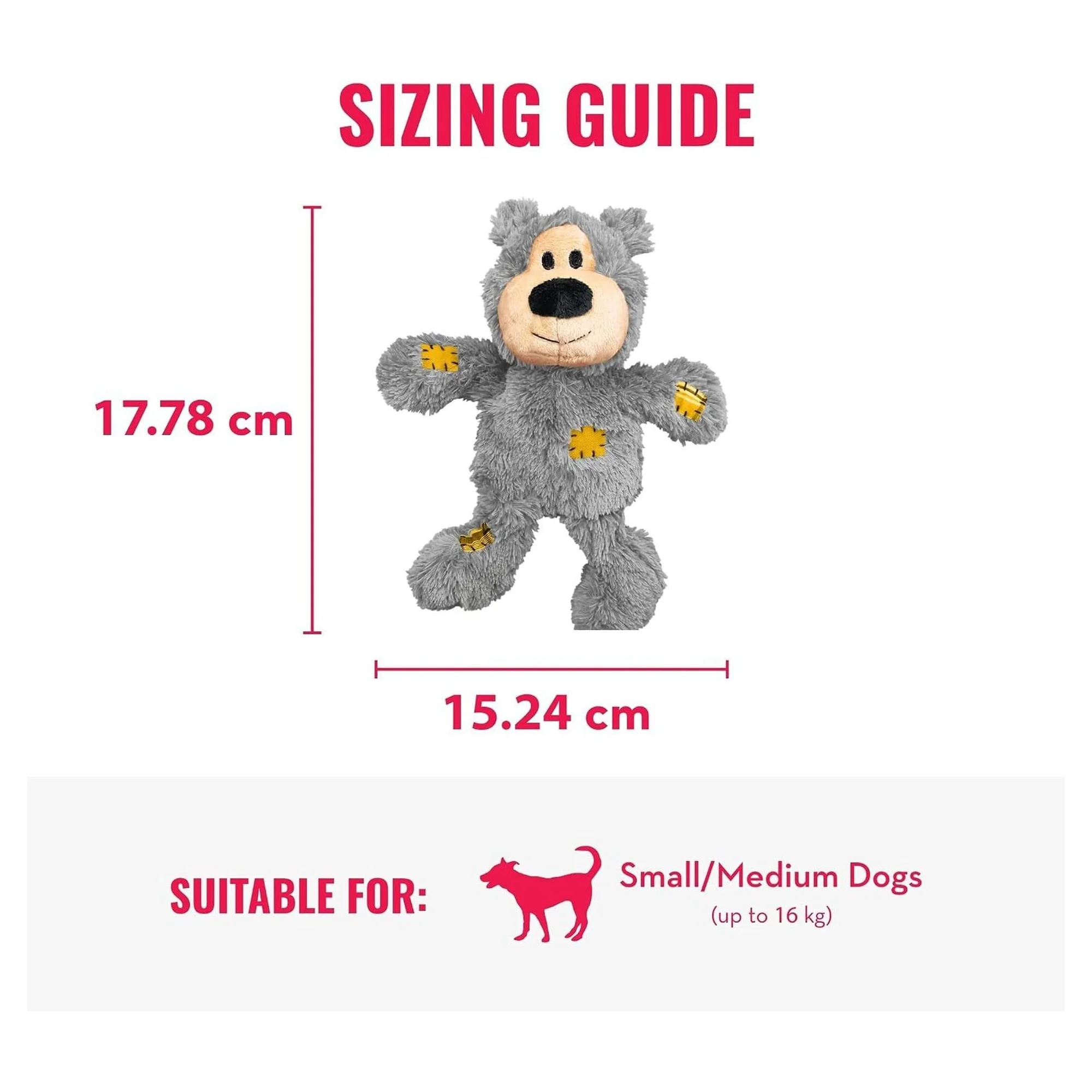Kong Wild Knots Peluş Ayı Köpek Oyuncağı S — Kumaş ve Peluş Oyuncaklar, 120 g — Görsel 2
