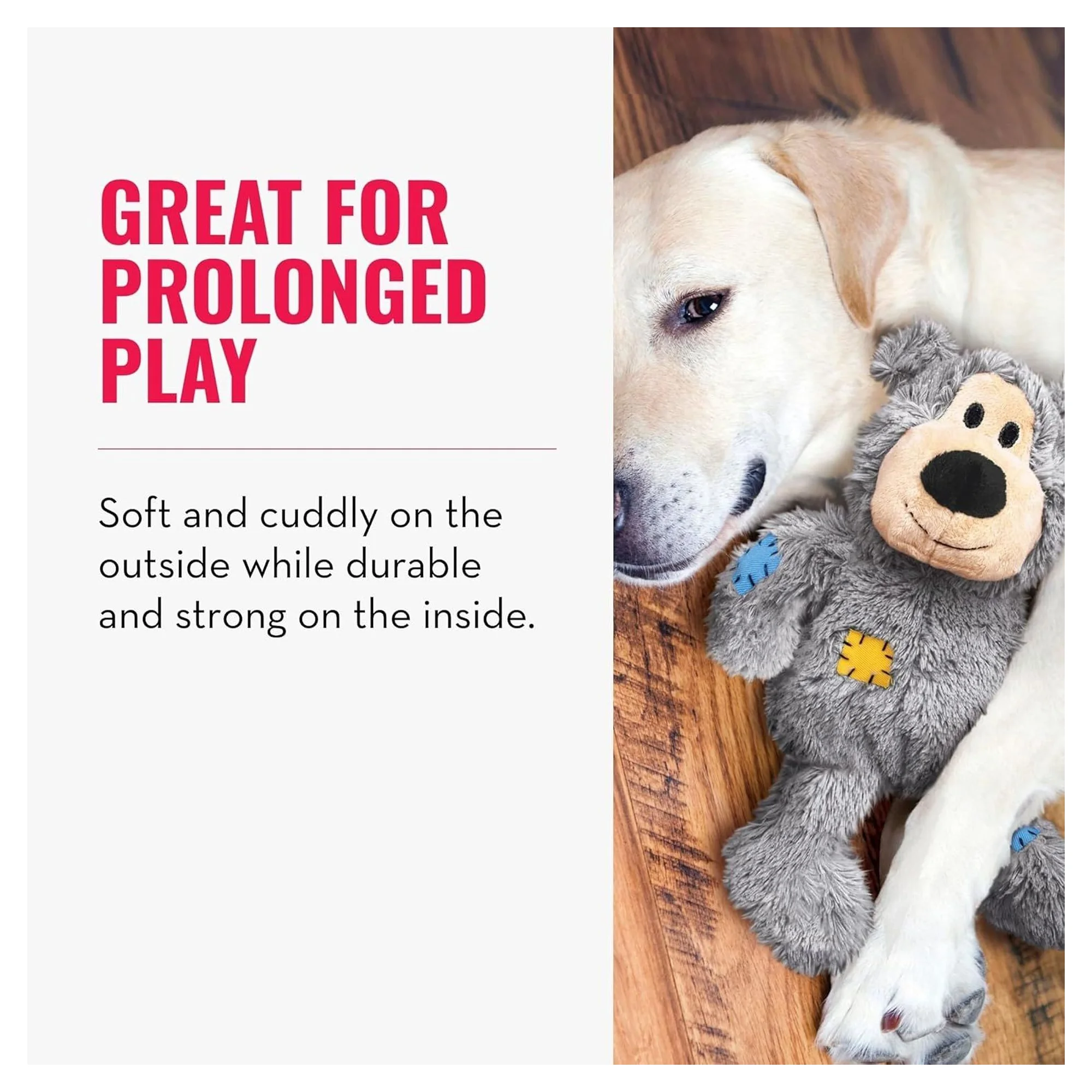 Kong Wild Knots Peluş Ayı Köpek Oyuncağı S — Kumaş ve Peluş Oyuncaklar, 120 g — Görsel 4