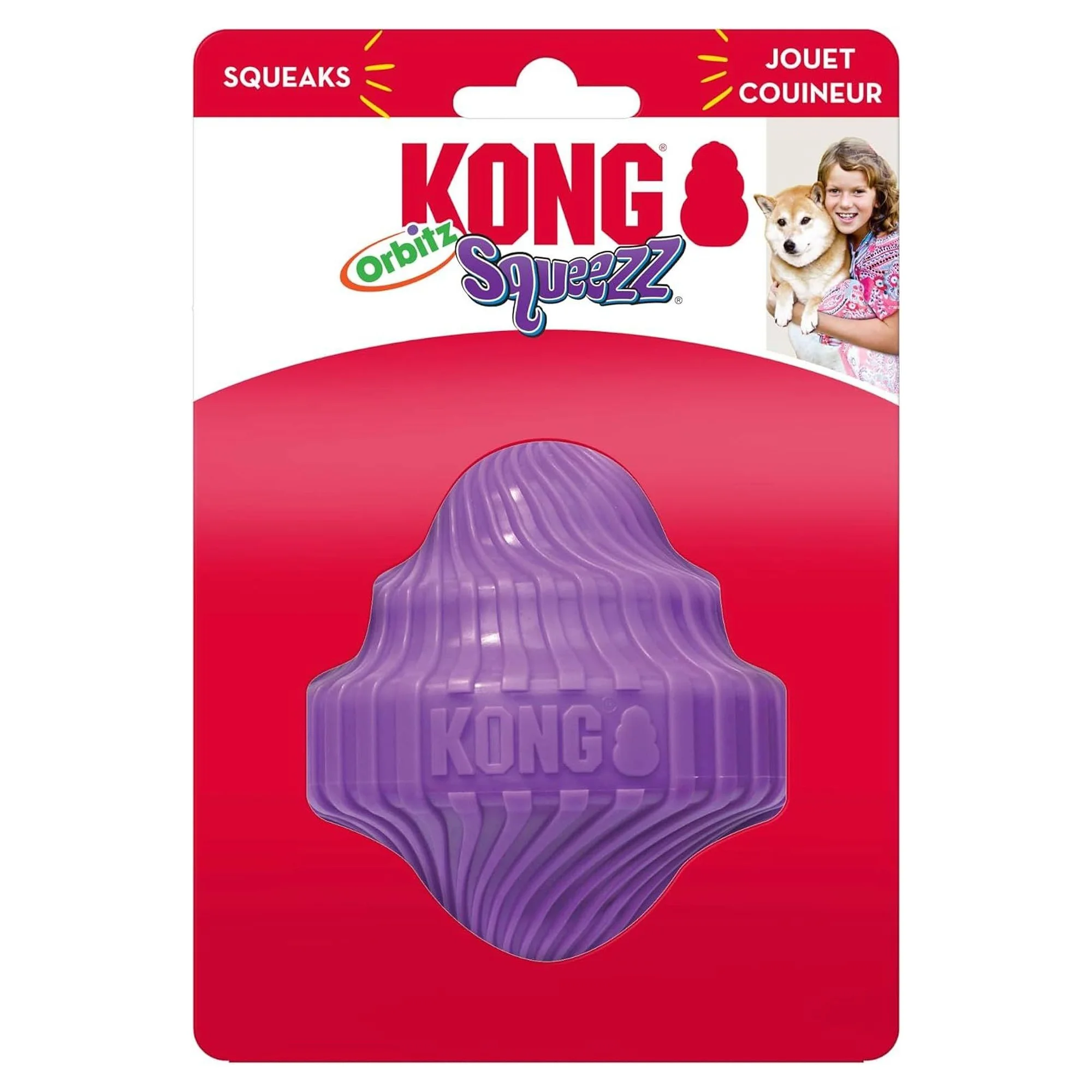 Kong Squeezz Orbitz Dönen Top Şeklinde Köpek Oyuncağı M/L
