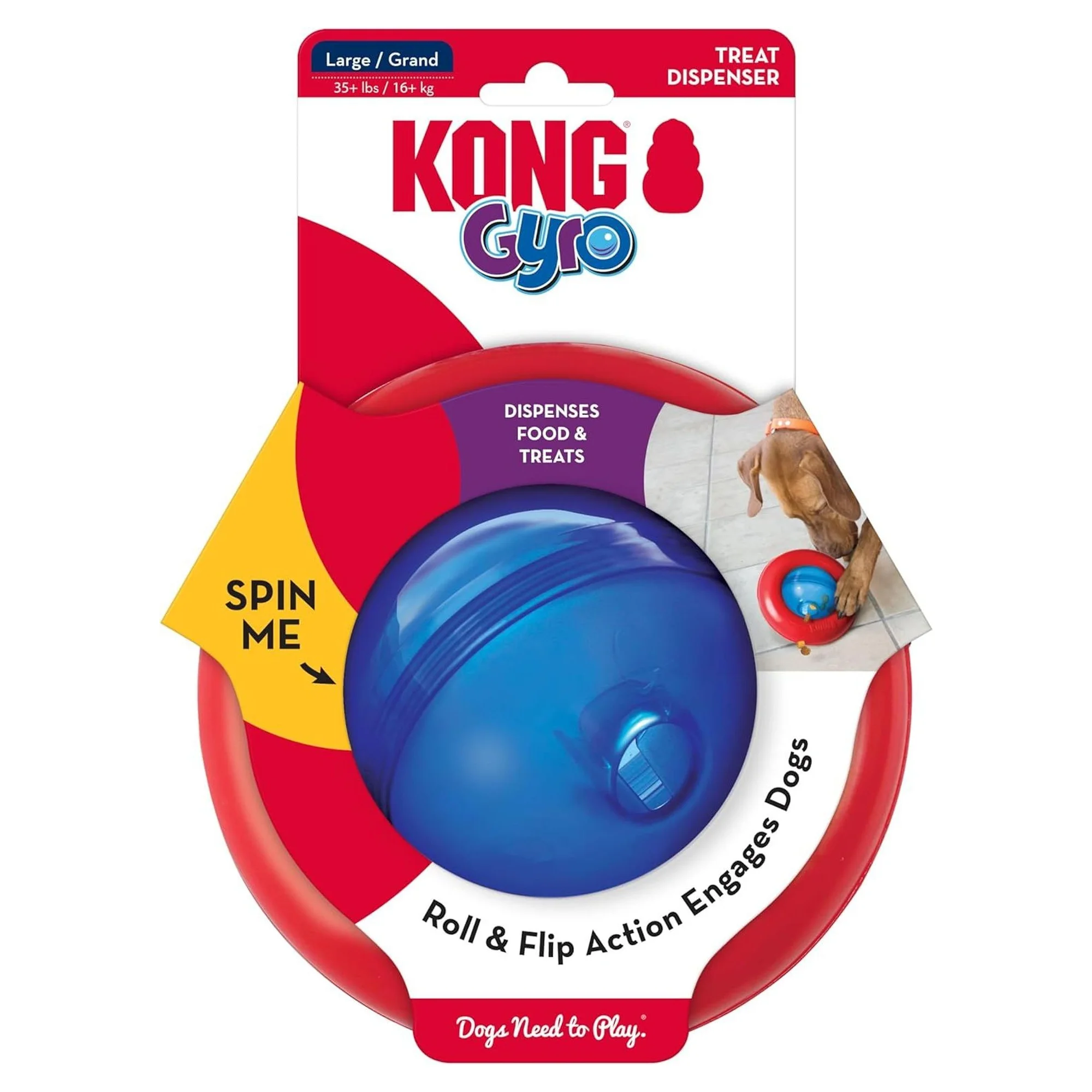 Kong Gyro Köpekler İçin Ödül Maması Dağıtma Oyuncağı L