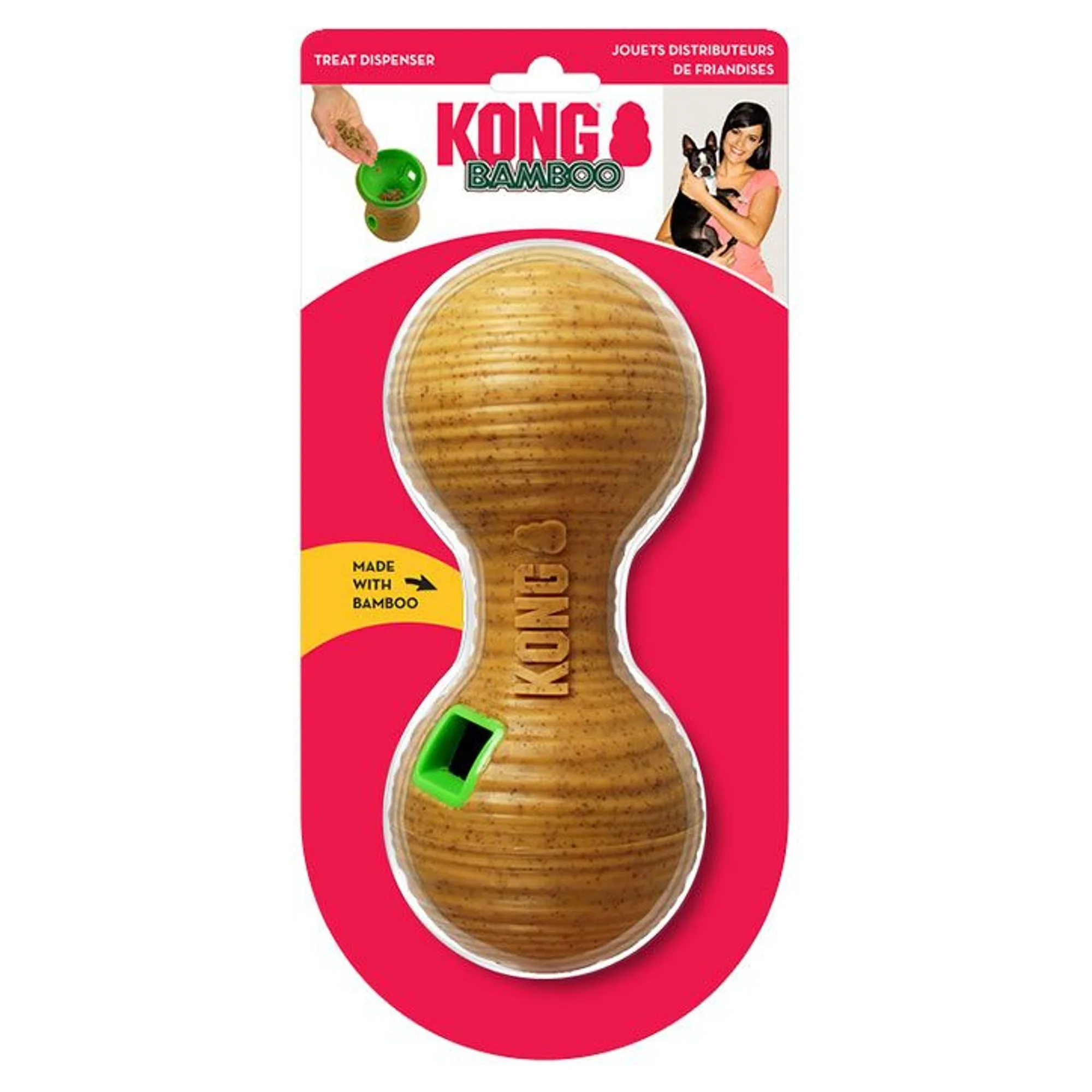 Kong Kong Bamboo Feeder Dambıl Şeklinde Ödül Maması Dağıtma Köpek Oyuncağı M