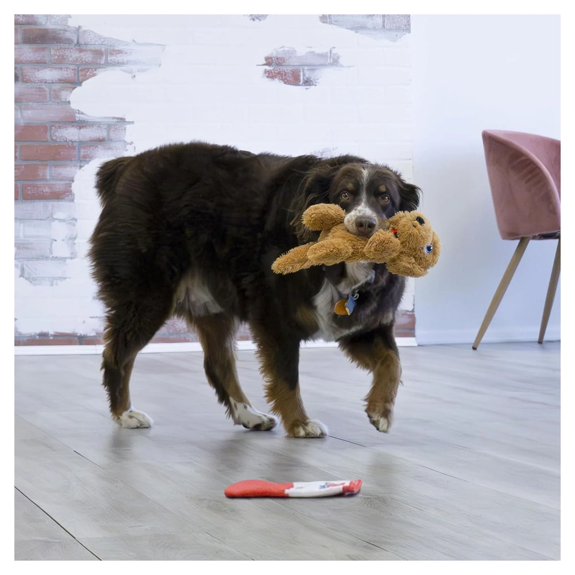 Kong Comfort Pups Goldie Köpek Şeklinde Peluş Köpek Oyuncağı M — Kumaş ve Peluş Oyuncaklar, 110 g — Görsel 4