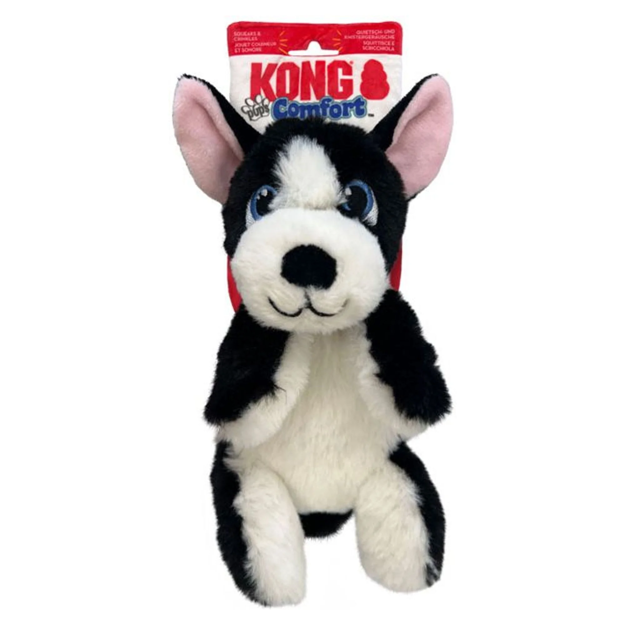 Kong Kong Comfort Pups Boss Köpek Şeklinde Peluş Köpek Oyuncağı S