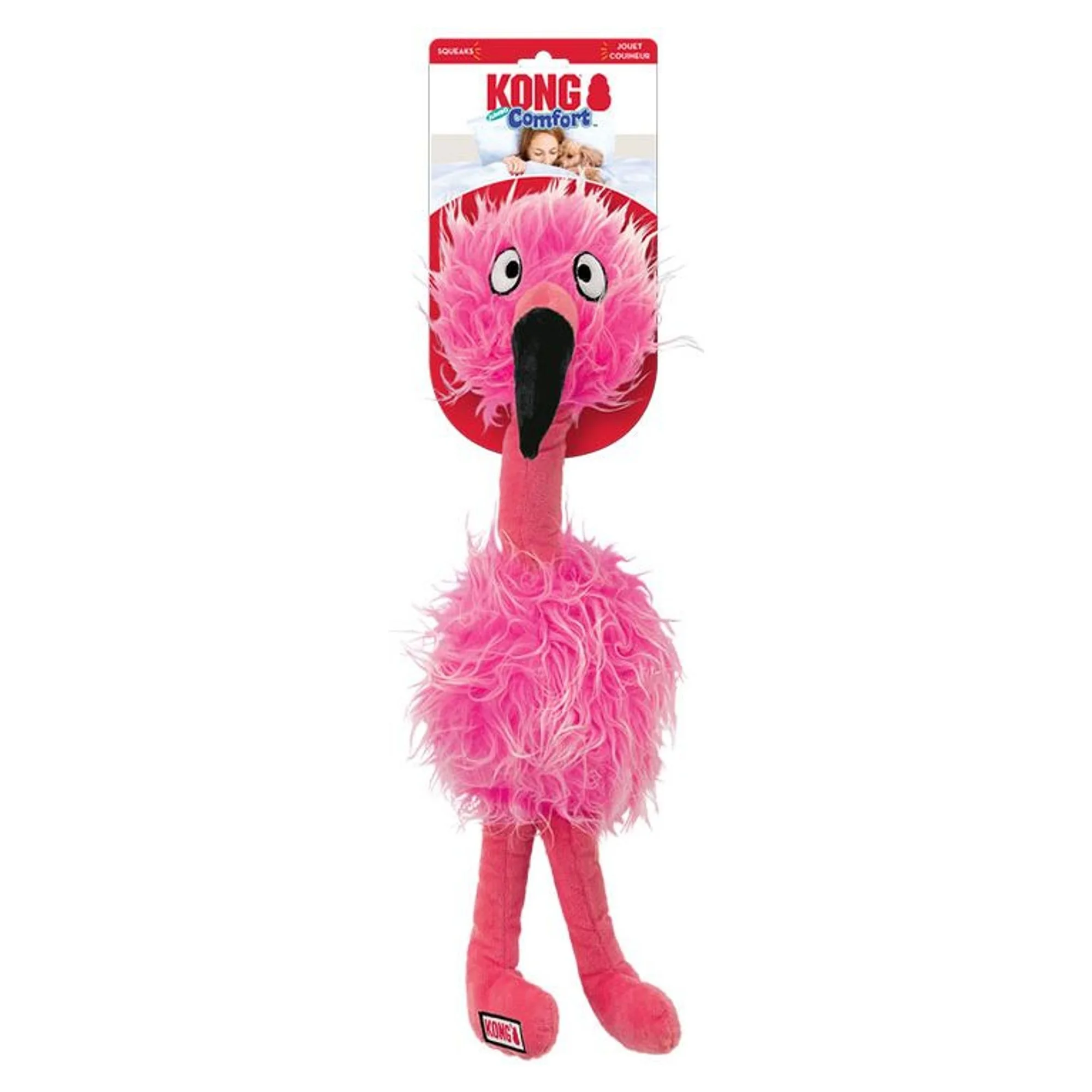 Kong Kong Comfort Jumbo Flamingo Şeklinde Peluş Köpek Oyuncağı XL
